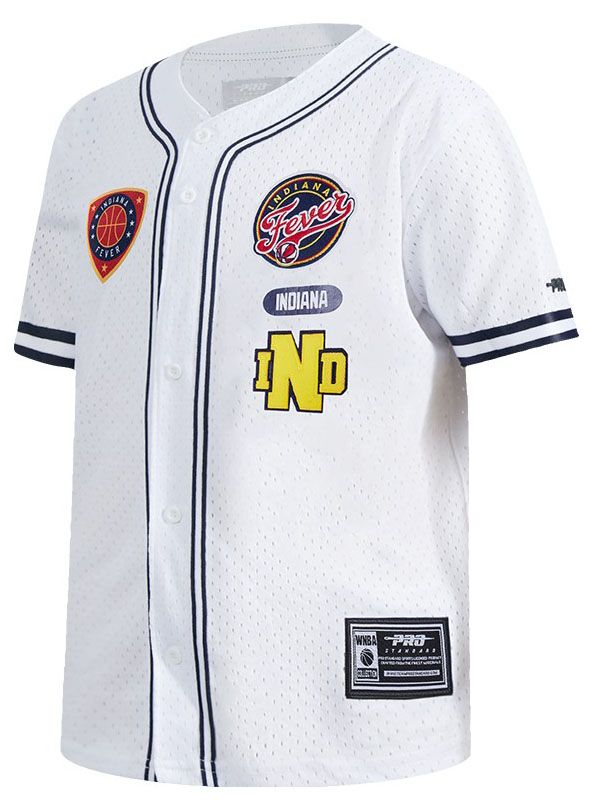Pro Standard Youth Indiana Fever White Letterman Button Down Shirt product image