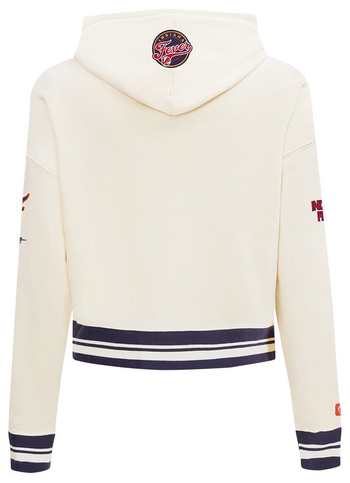 Pro Standard Women's Indiana Fever Off White Retro Classic Cropped Hoodie product image