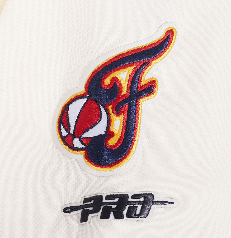 Pro Standard Women's Indiana Fever Off White Retro Classic Cropped Hoodie product image