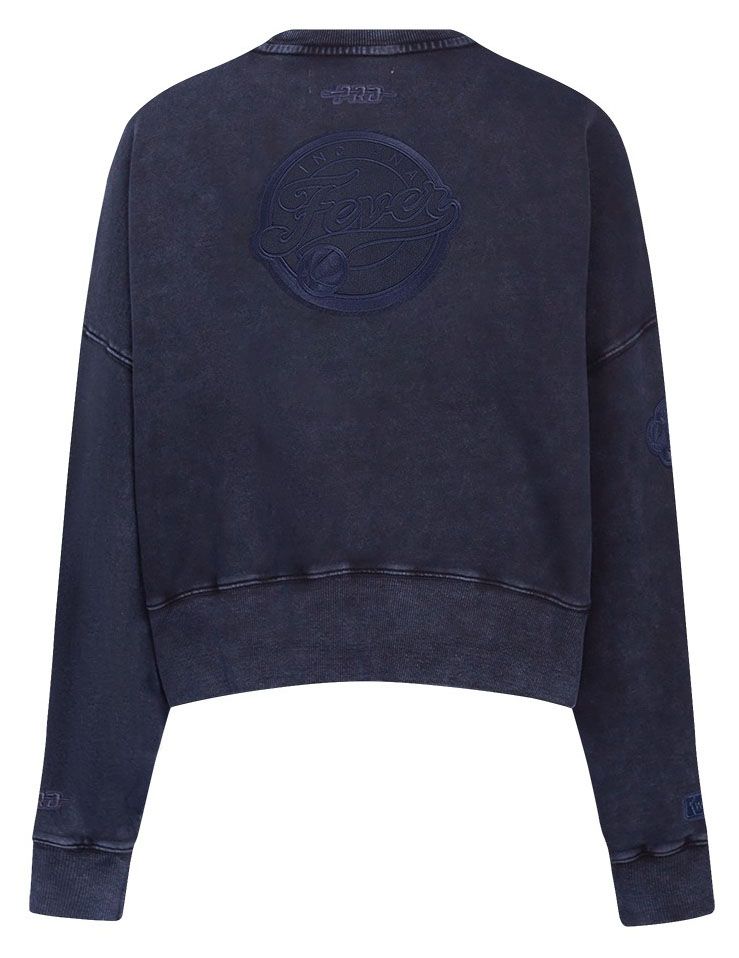 Pro Standard Women's Indiana Fever Washed Navy Washed Fleece Crewneck Sweatshirt product image