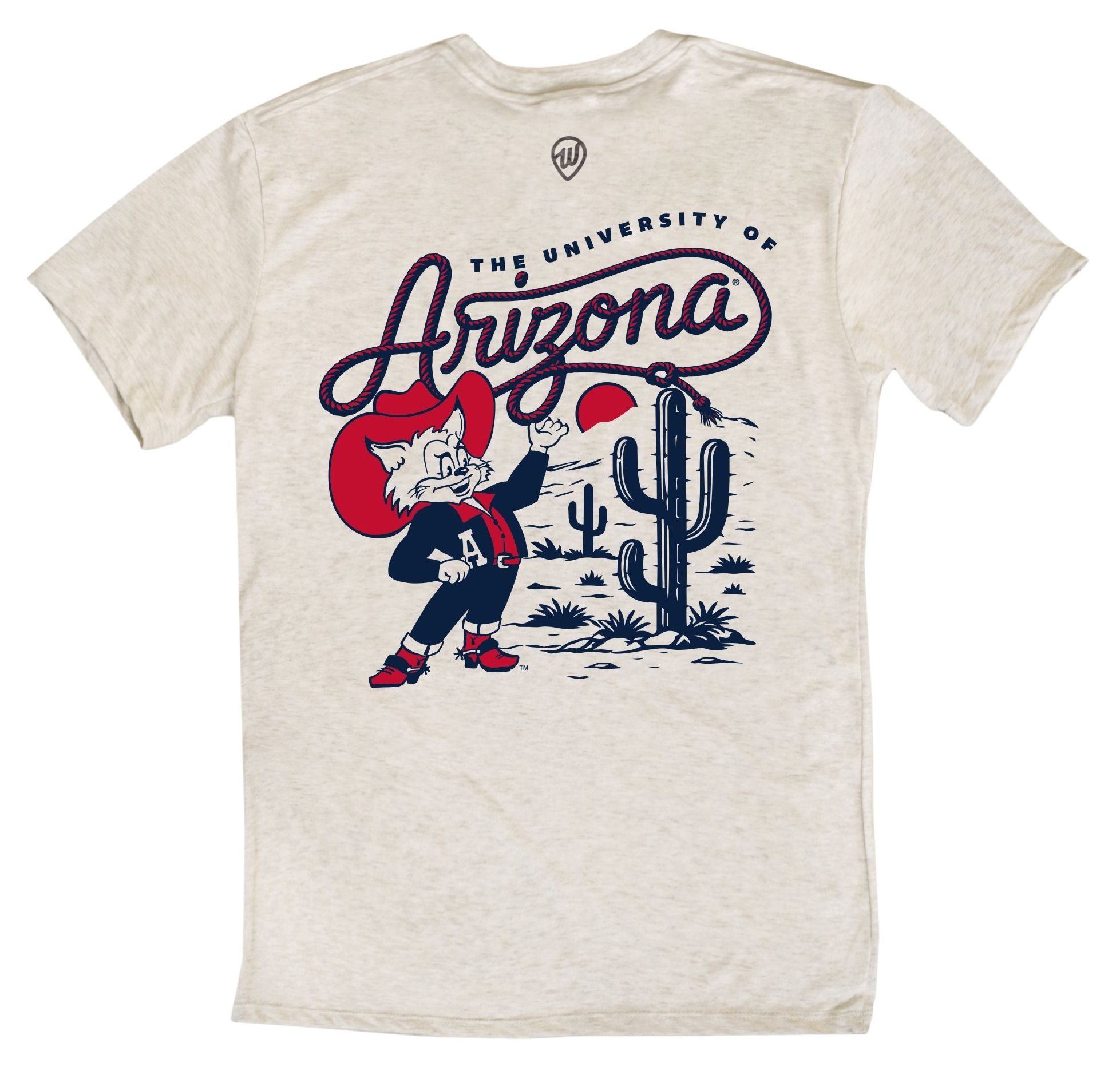 WHERE IM FROM Men's Arizona Wildcats Oatmeal Cactus Script T-Shirt product image