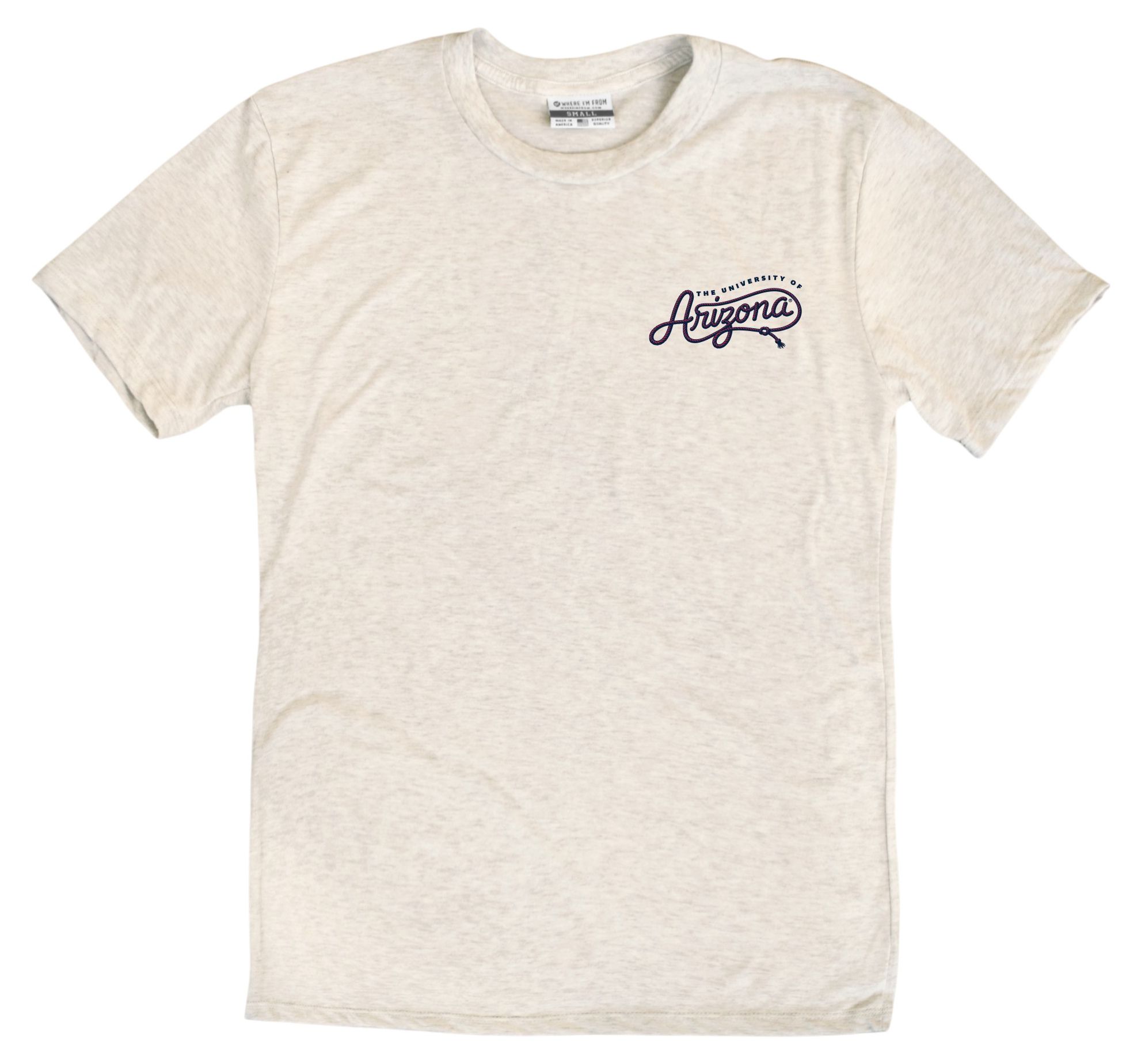 WHERE IM FROM Men's Arizona Wildcats Oatmeal Cactus Script T-Shirt product image