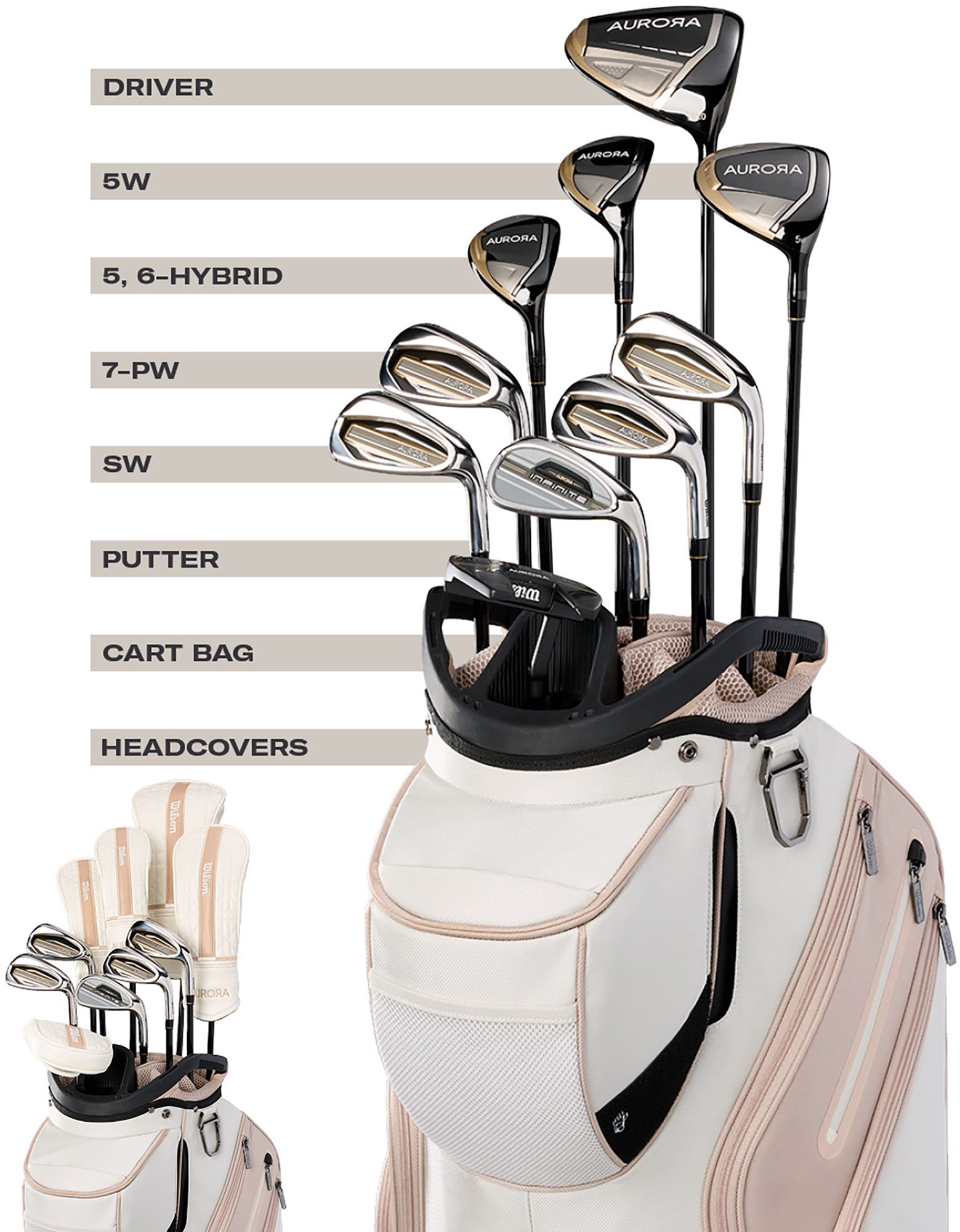 Wilson Women's Aurora 14- Piece Cart Bag Complete Set product image