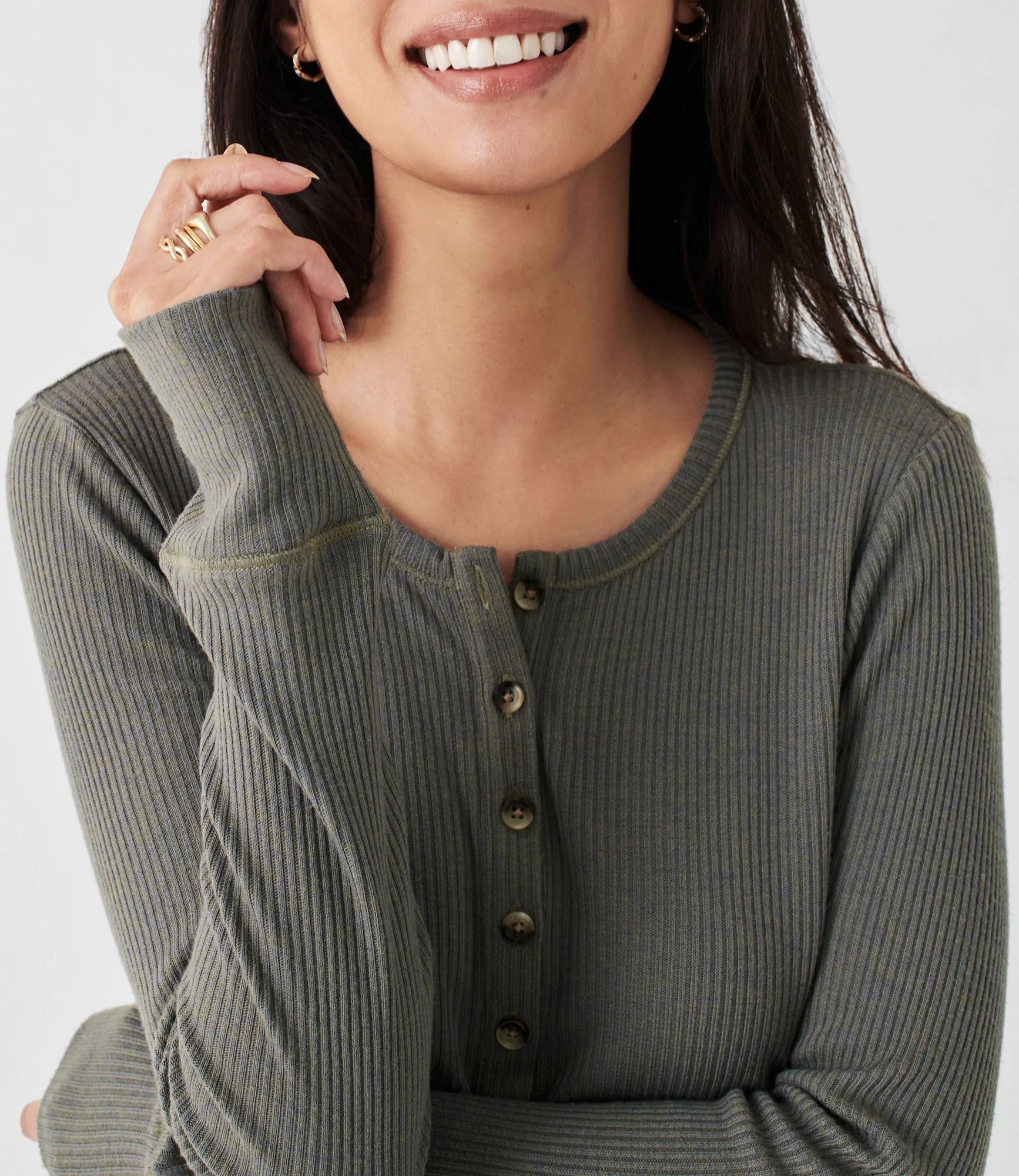 Faherty Women's Legend Rib Gila Henley product image