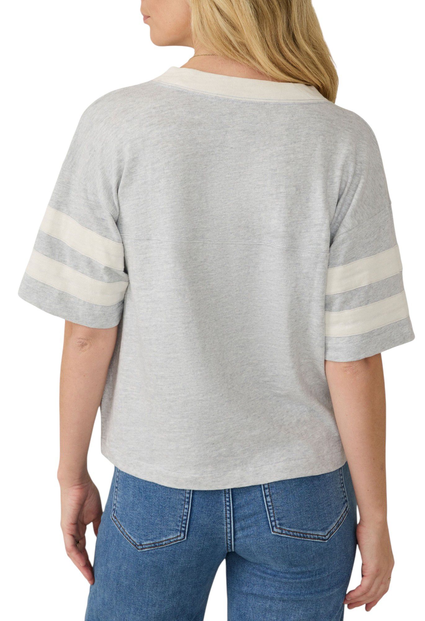 Faherty Women's Sunwashed Slub Varsity Short Sleeve T-Shirt product image