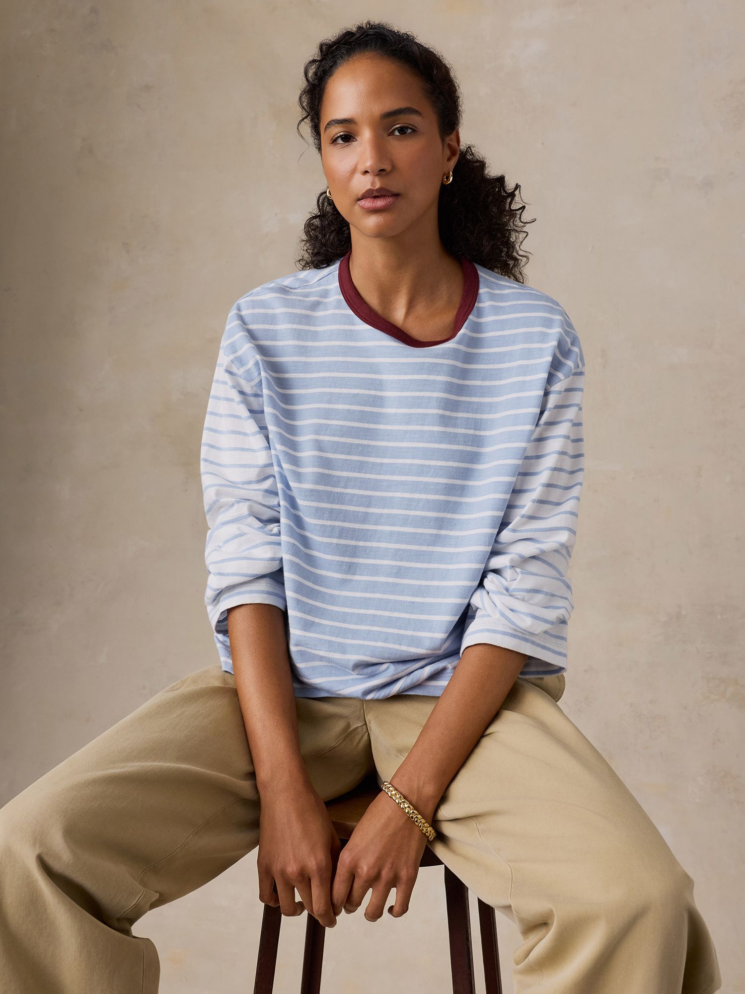 Faherty Women's Sunwashed Long Sleeve Retro T-shirt product image