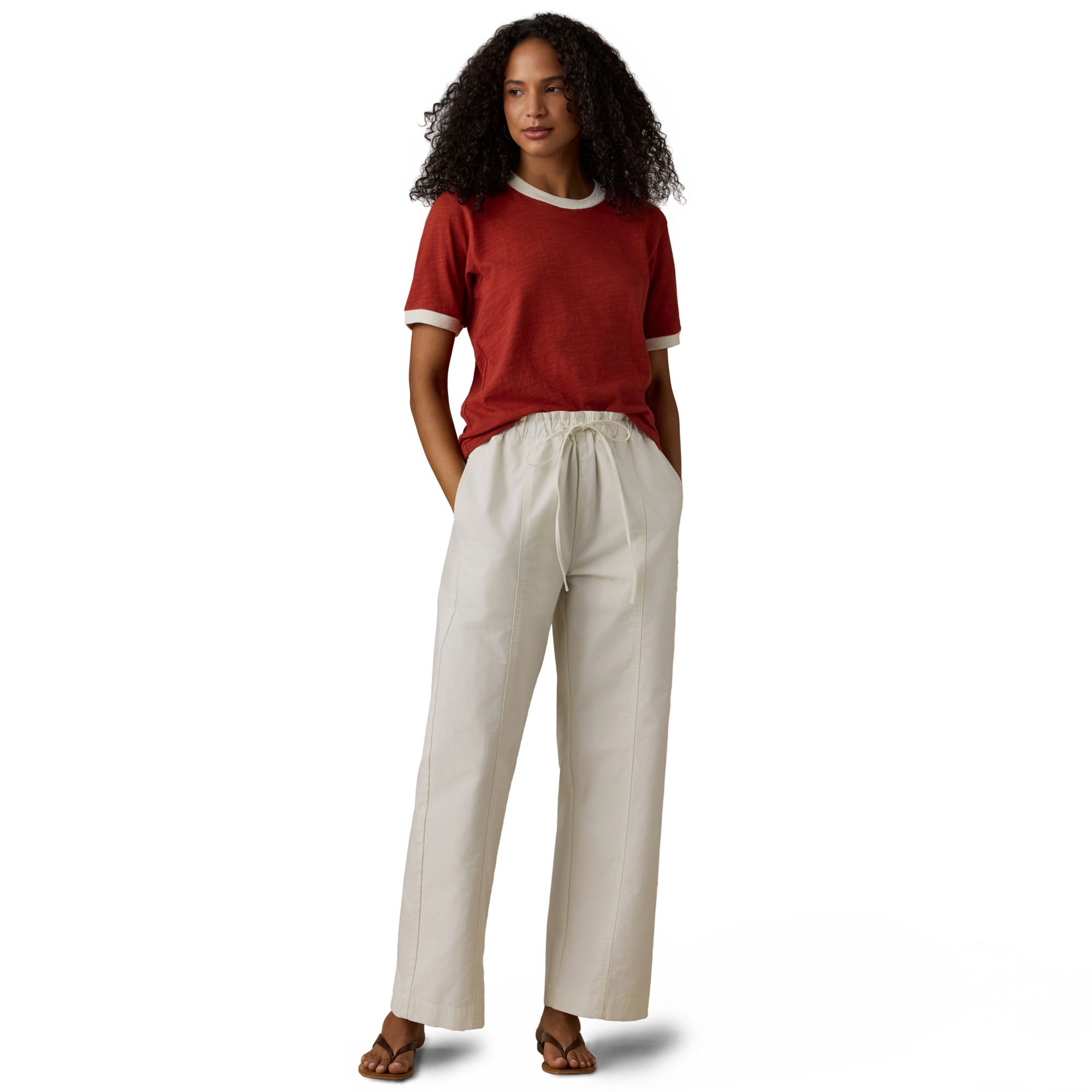 Faherty Women's Sunwashed Slub Camp T-Shirt product image