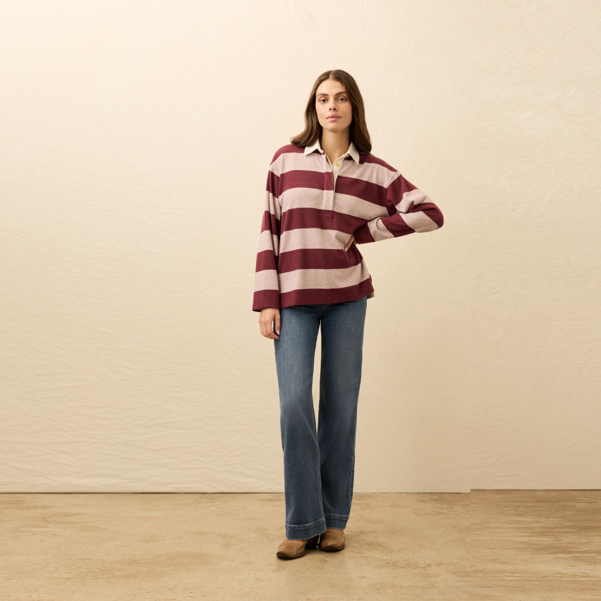 Faherty Women's Legend Sweater Rugby Popover Shirt product image