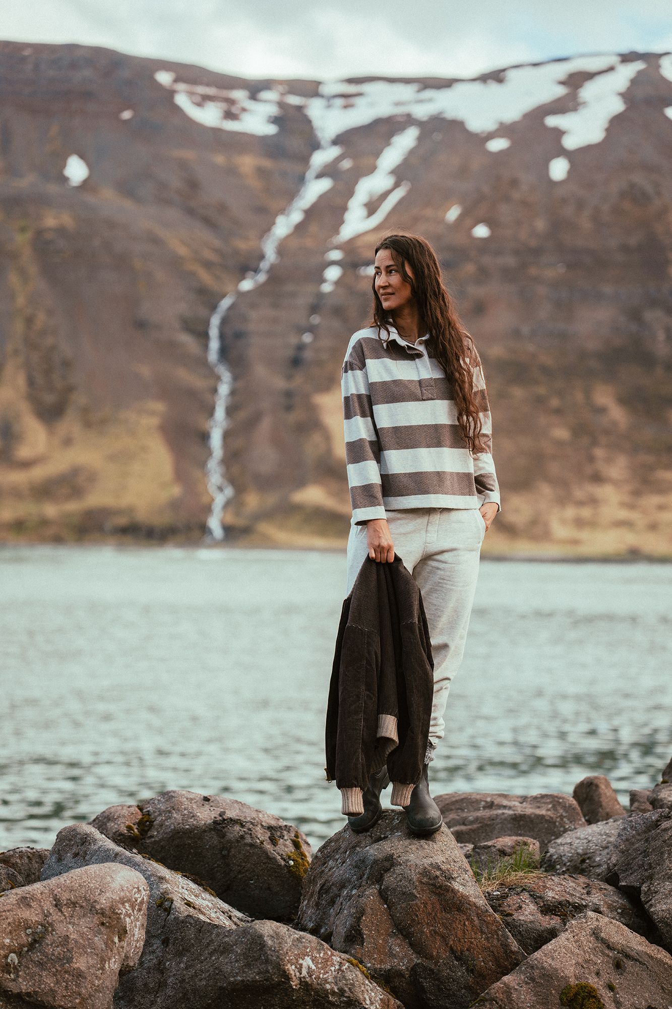 Faherty Women's Legend Sweater Rugby Popover Shirt product image