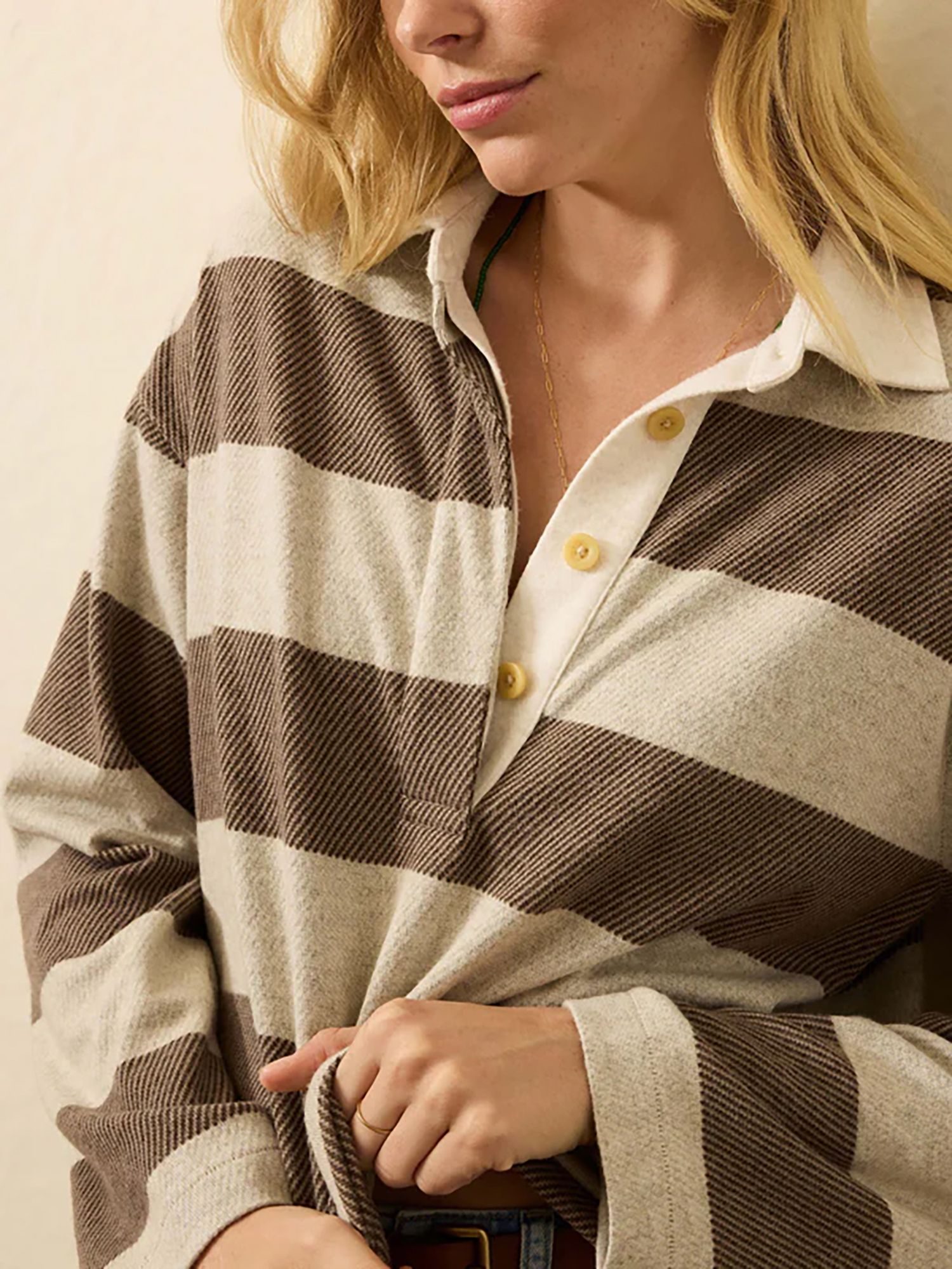 Faherty Women's Legend Sweater Rugby Popover Shirt product image