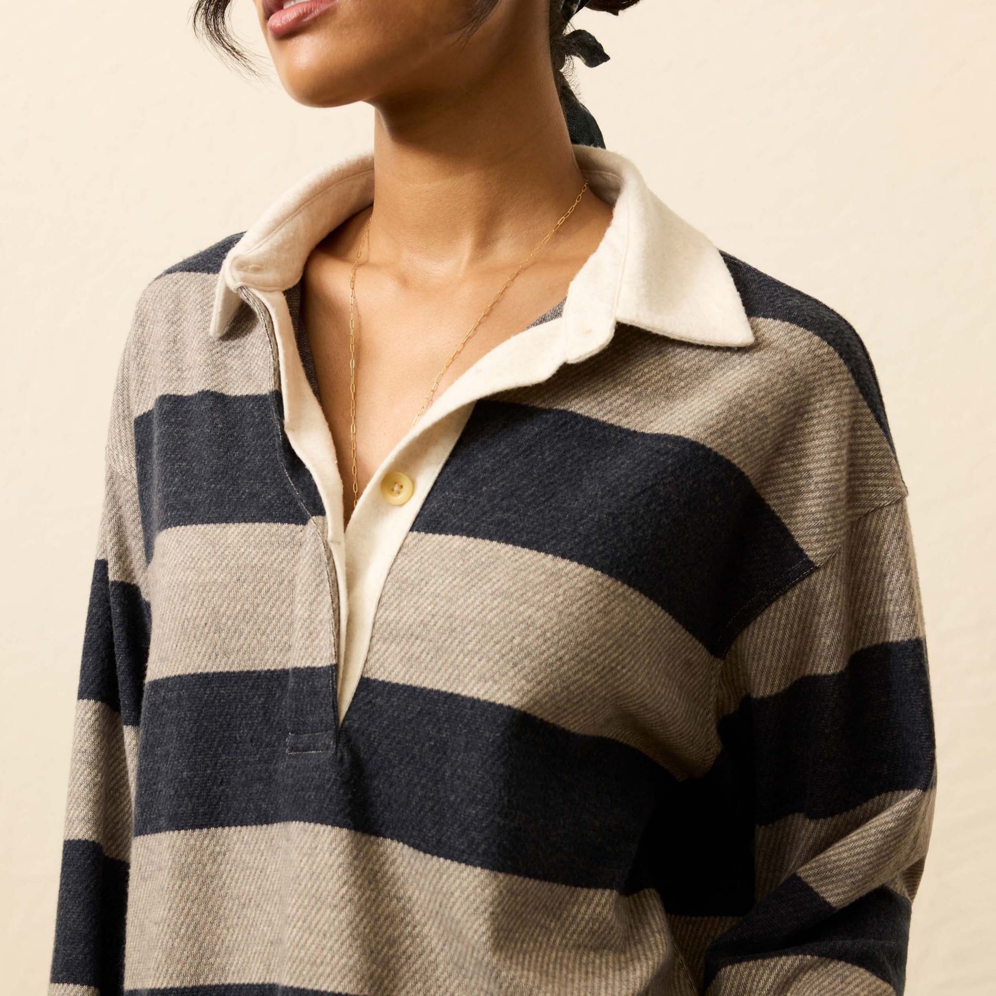 Faherty Women's Legend Sweater Rugby Popover Shirt product image