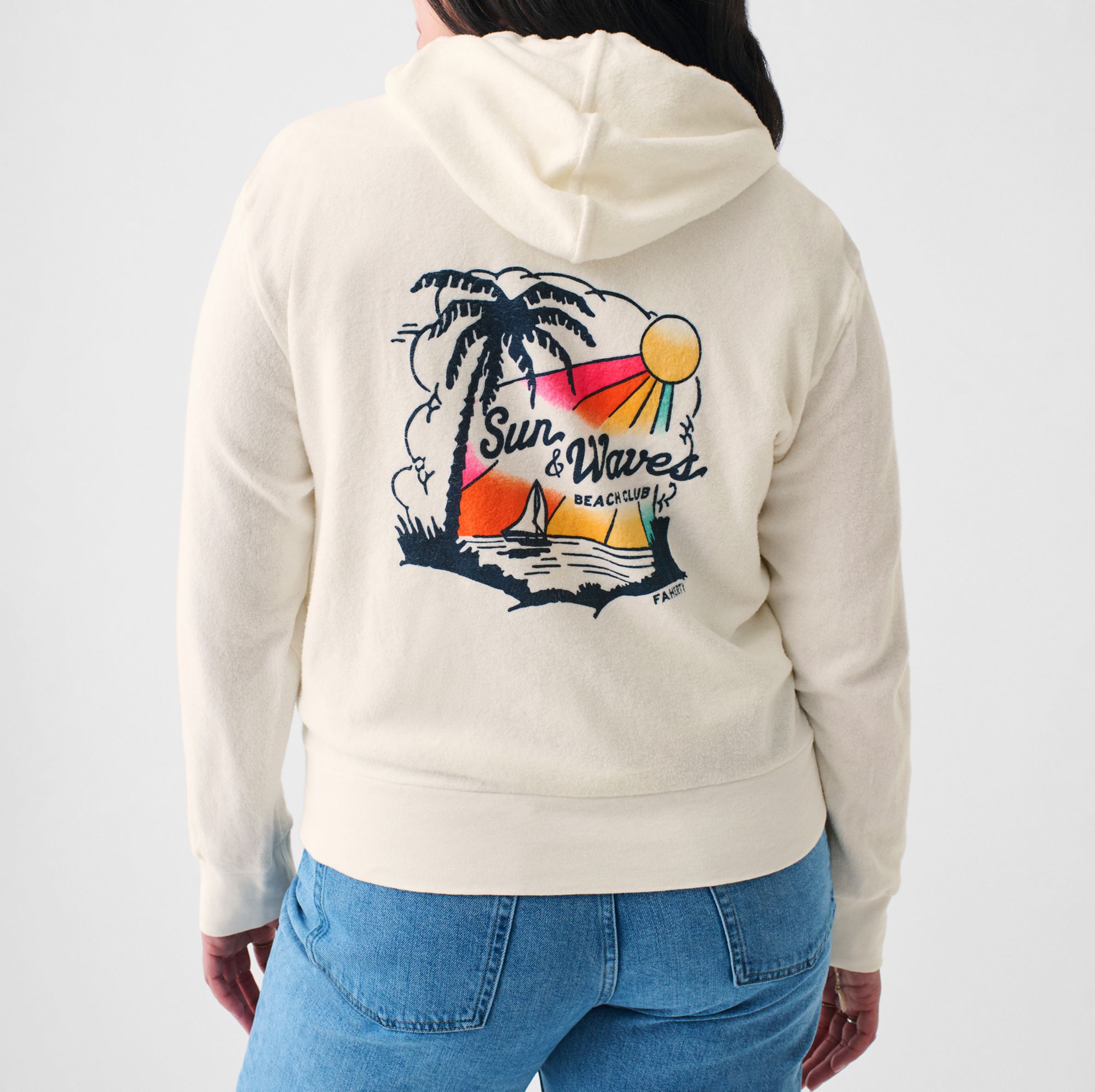 Faherty Women's Beach Fleece Full-Zip Hoodie product image