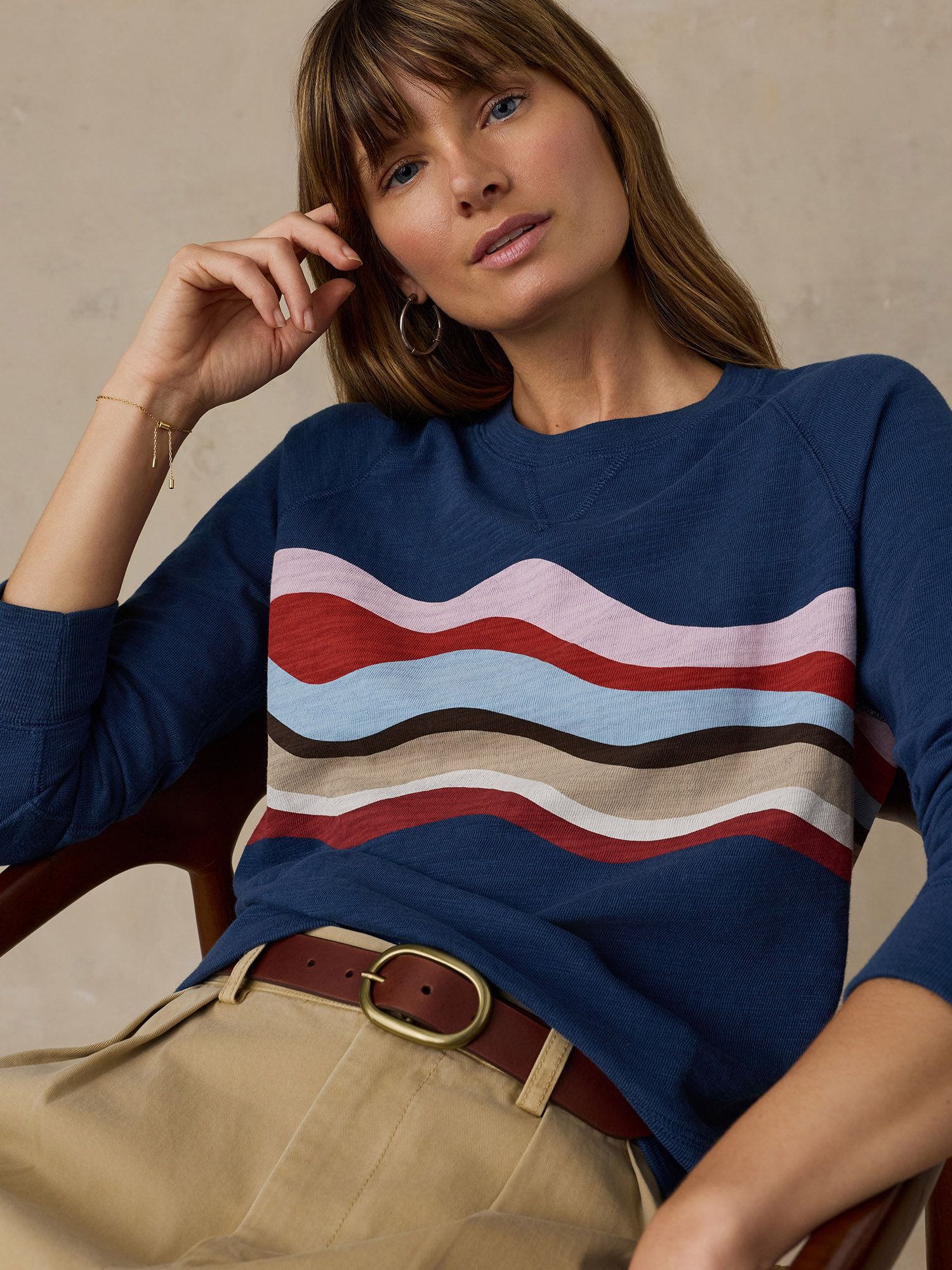 Faherty Women's Sunwashed Slub Crew product image