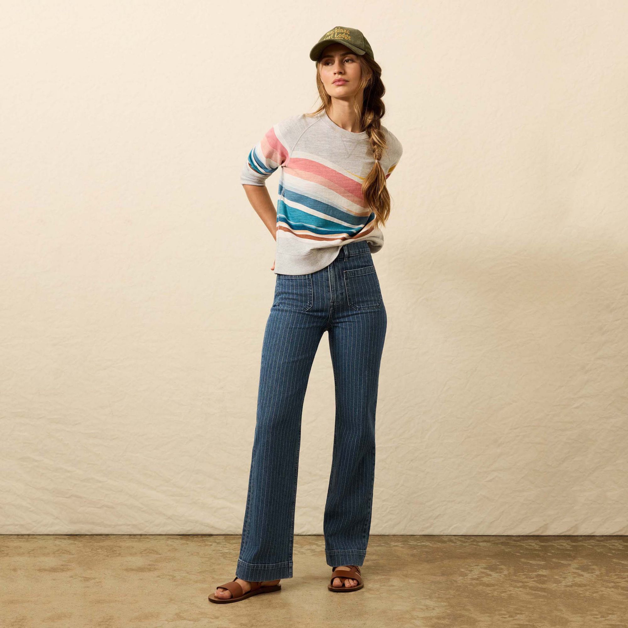 Faherty Women's Sunwashed Slub Crew product image