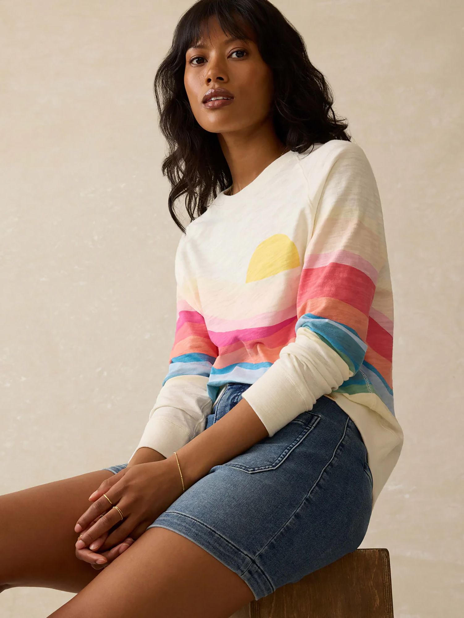 Faherty Women's Sunwashed Slub Crew product image