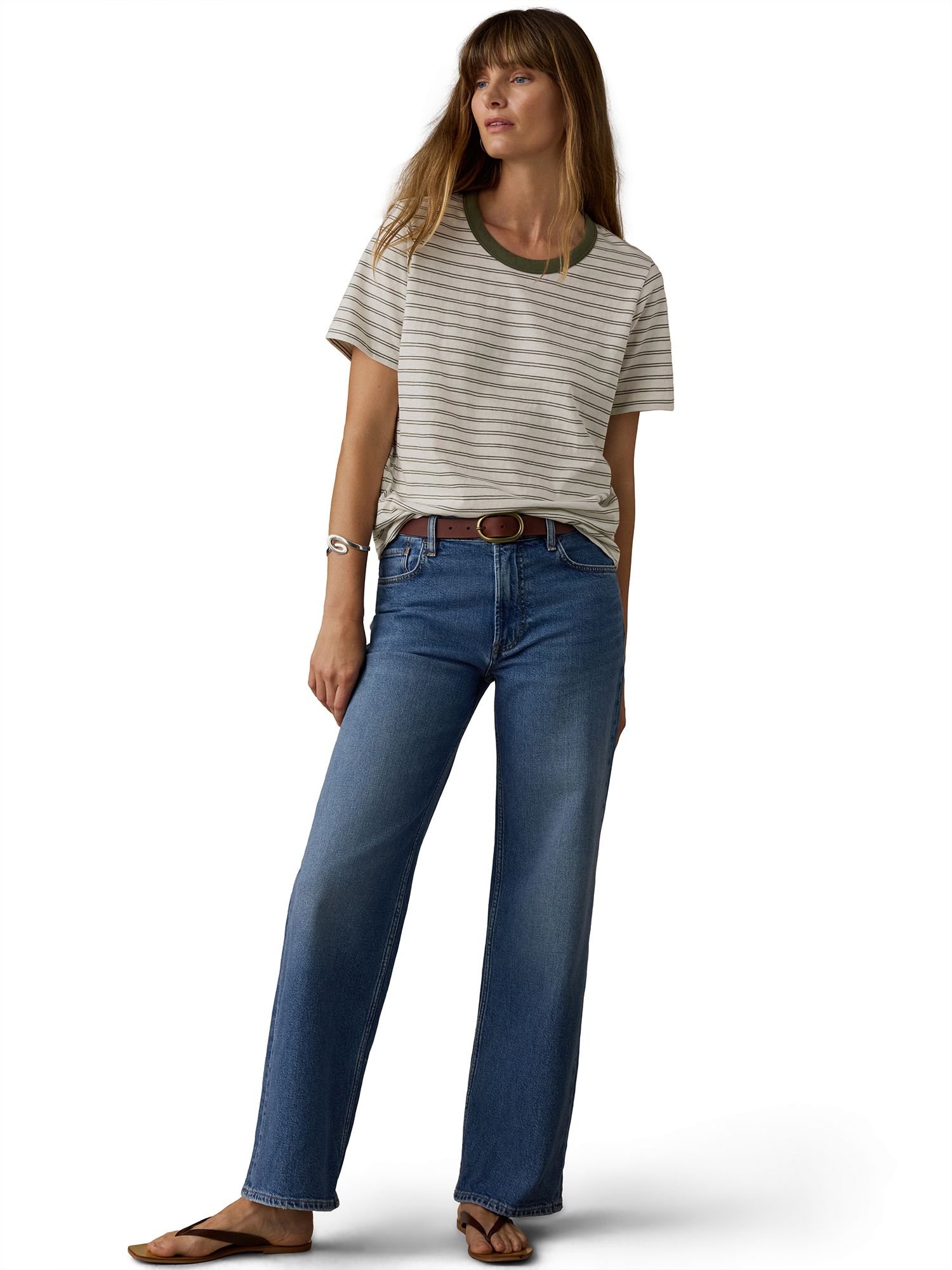 Faherty Women's Sunwashed Regenerative Cotton Essential Tee product image