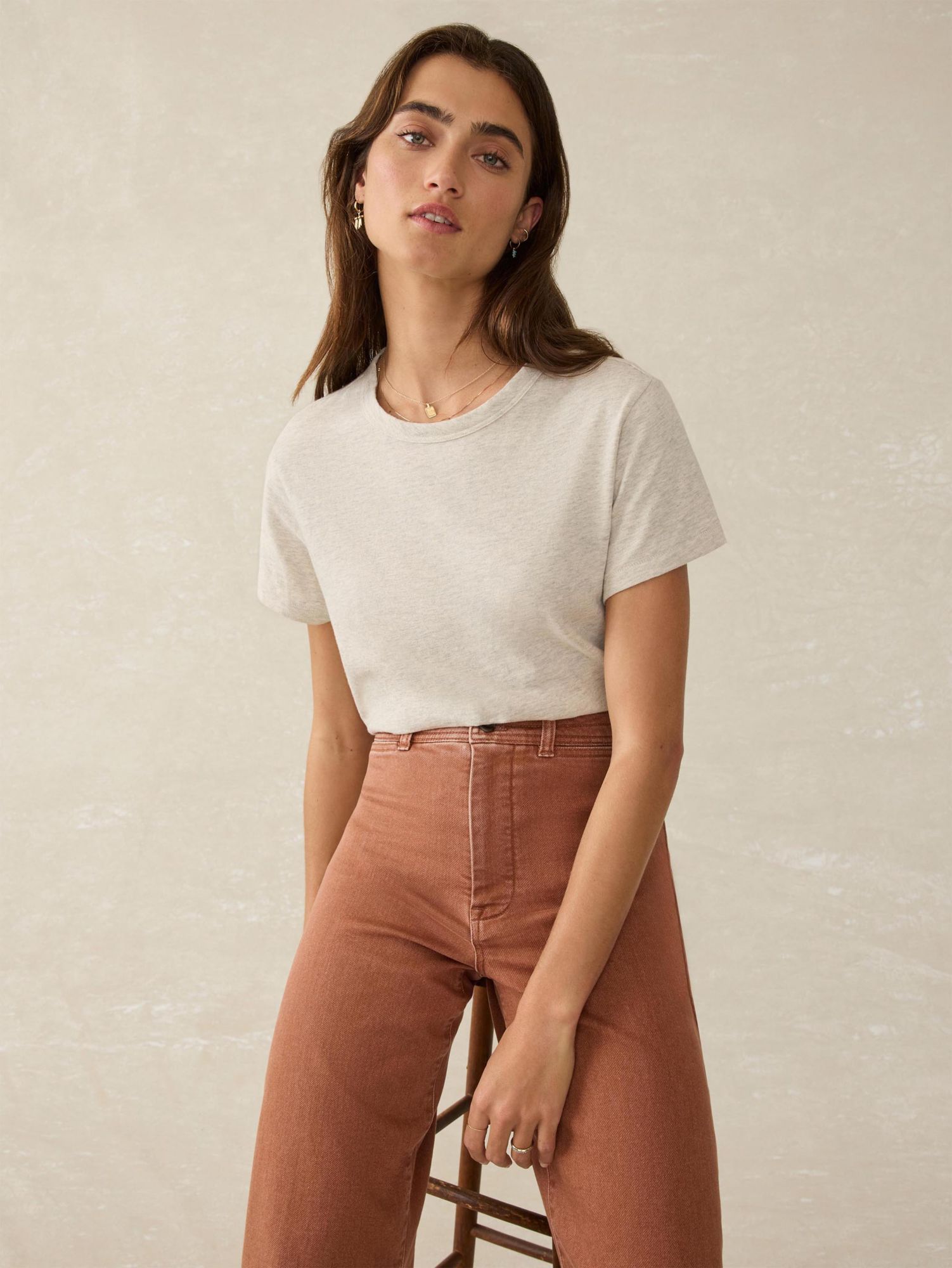 Faherty Women's Sunwashed Short Sleeve Crew T-Shirt product image