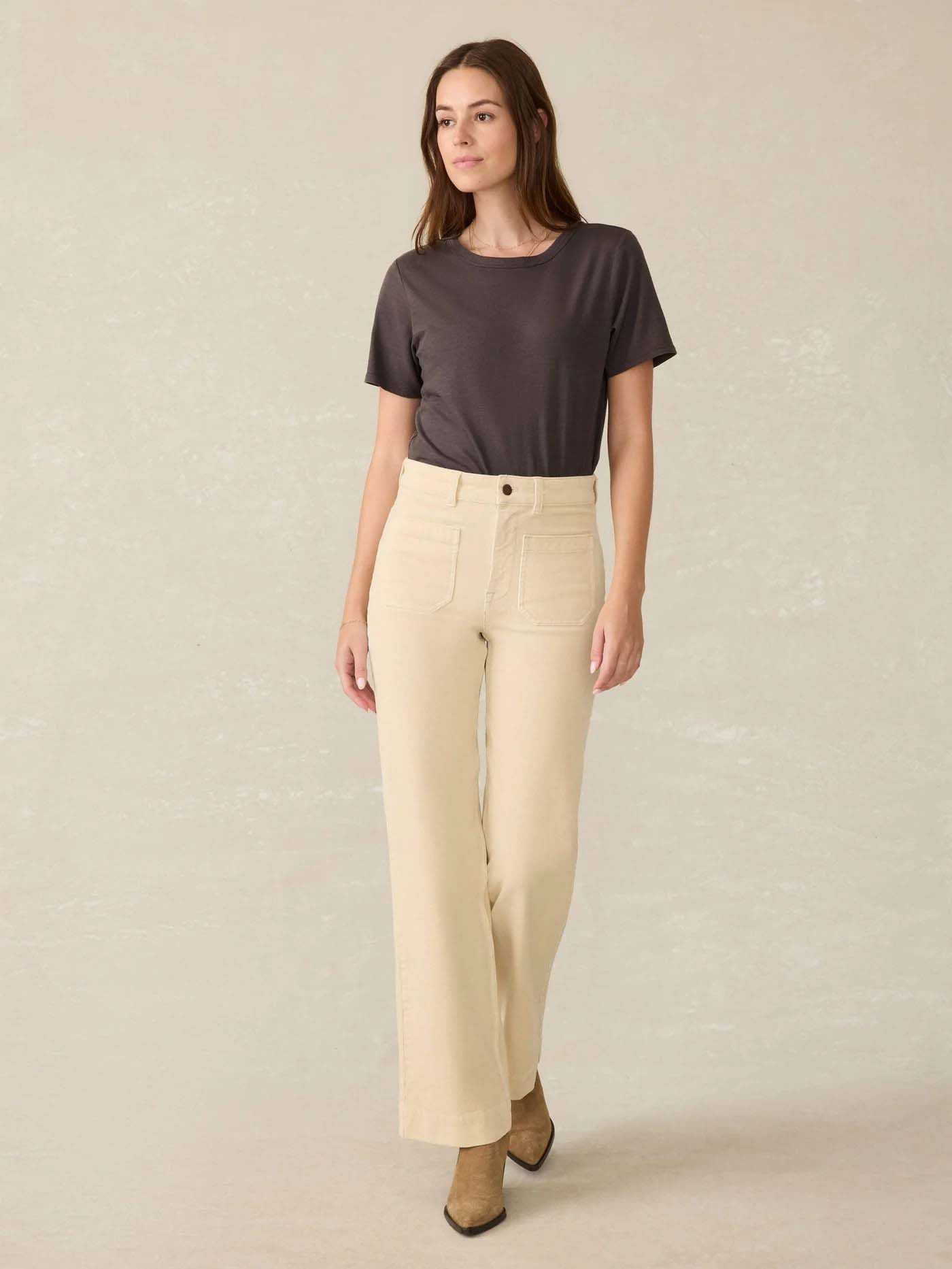 Faherty Women's Sunwashed Short Sleeve Crew T-Shirt product image