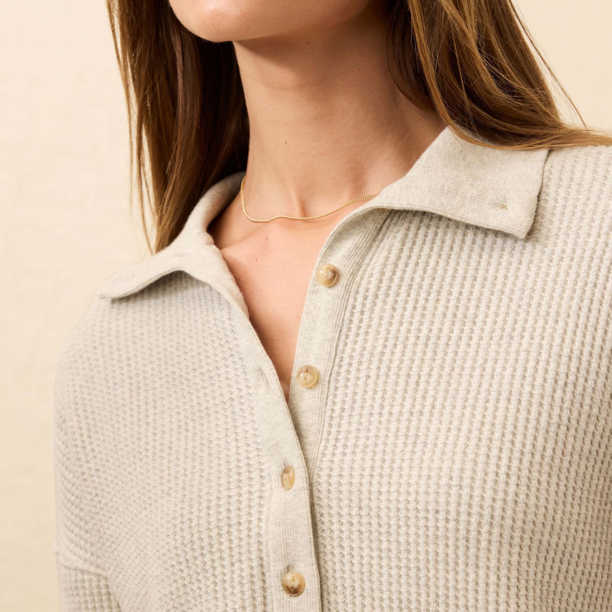 Faherty Women's Apres Waffle Henley product image