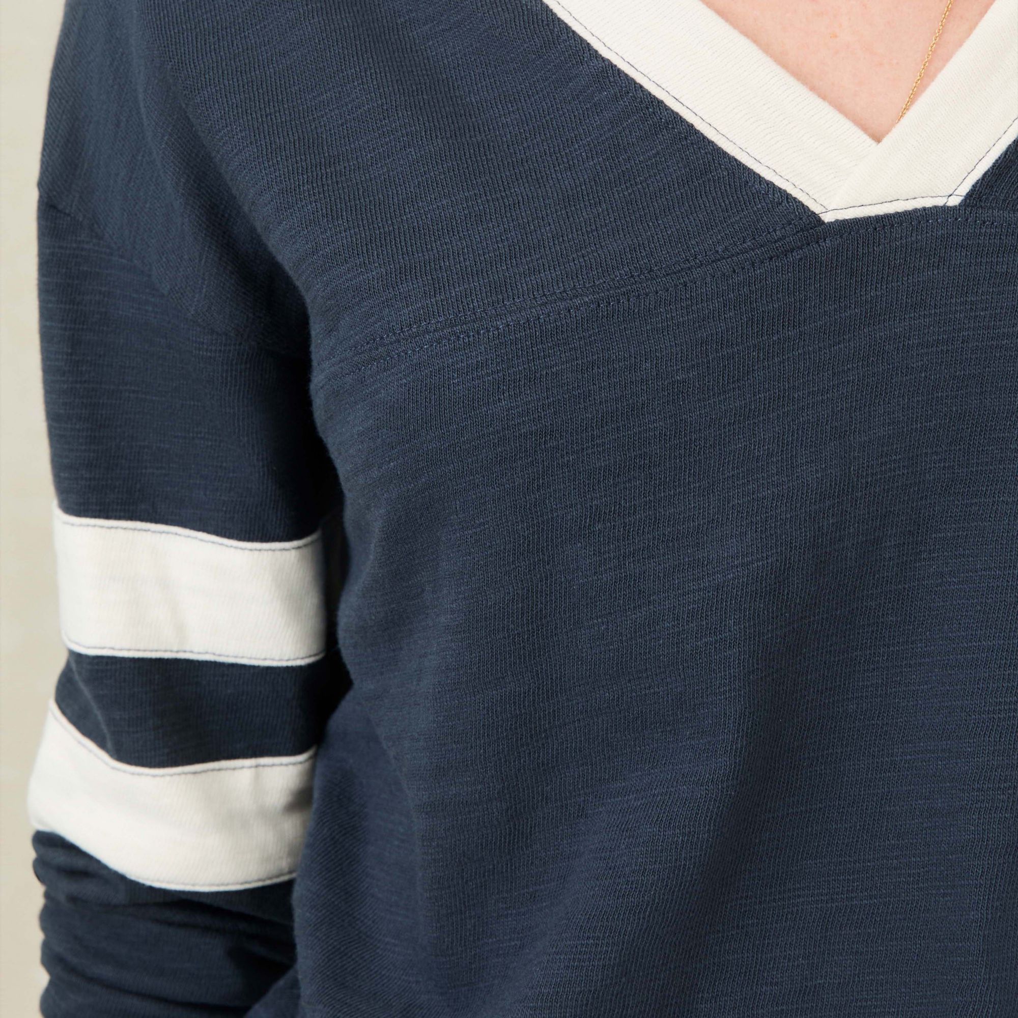 Faherty Women's Sunwashed Slub Varsity T-Shirt product image