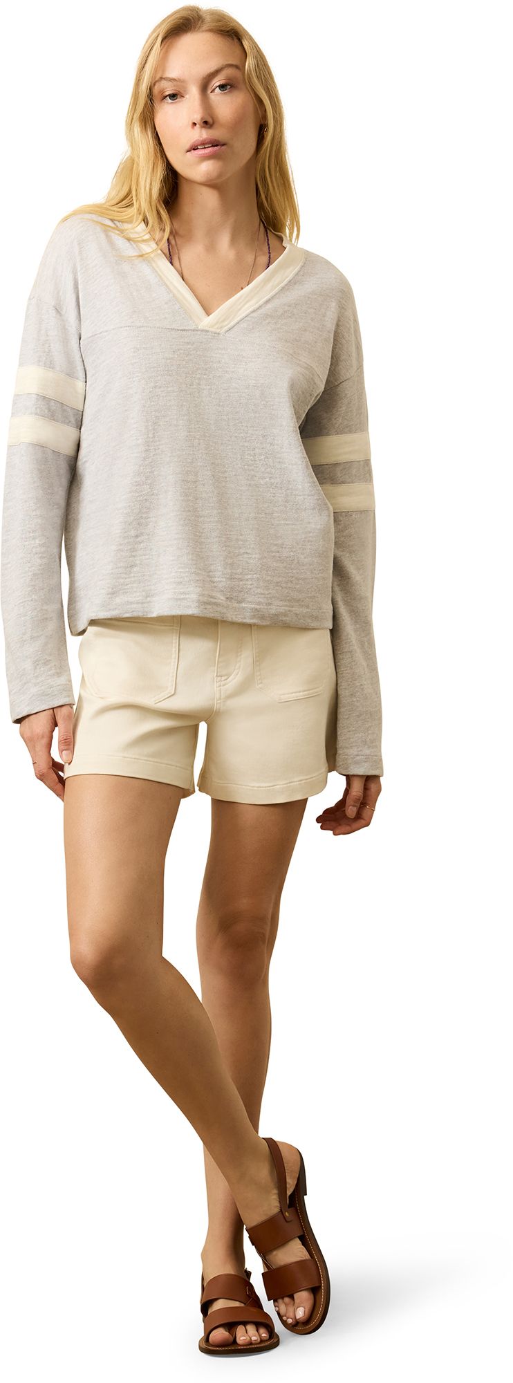 Faherty Women's Sunwashed Slub Varsity T-Shirt product image