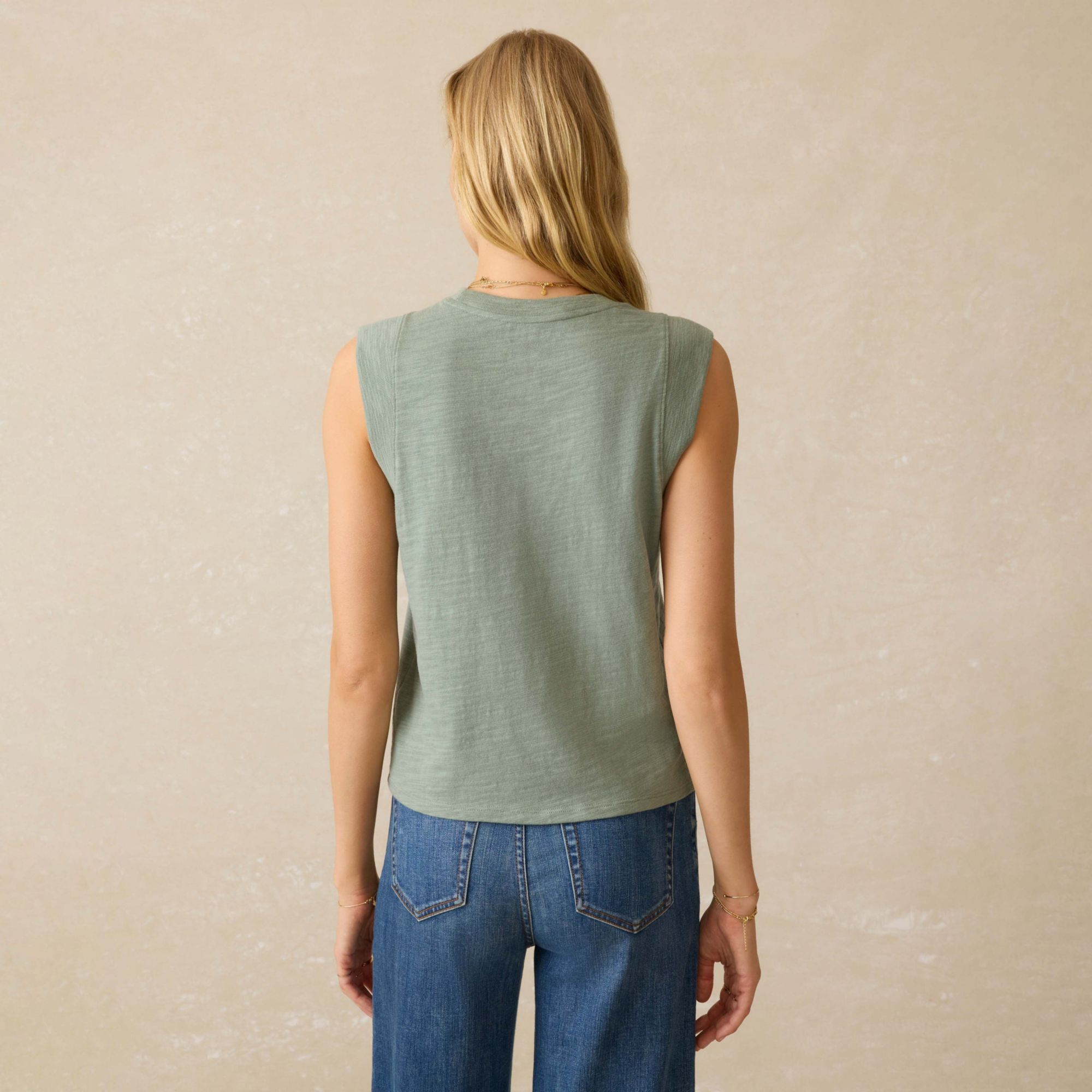 Faherty Women's Sunwashed Slub Muscle Tank product image
