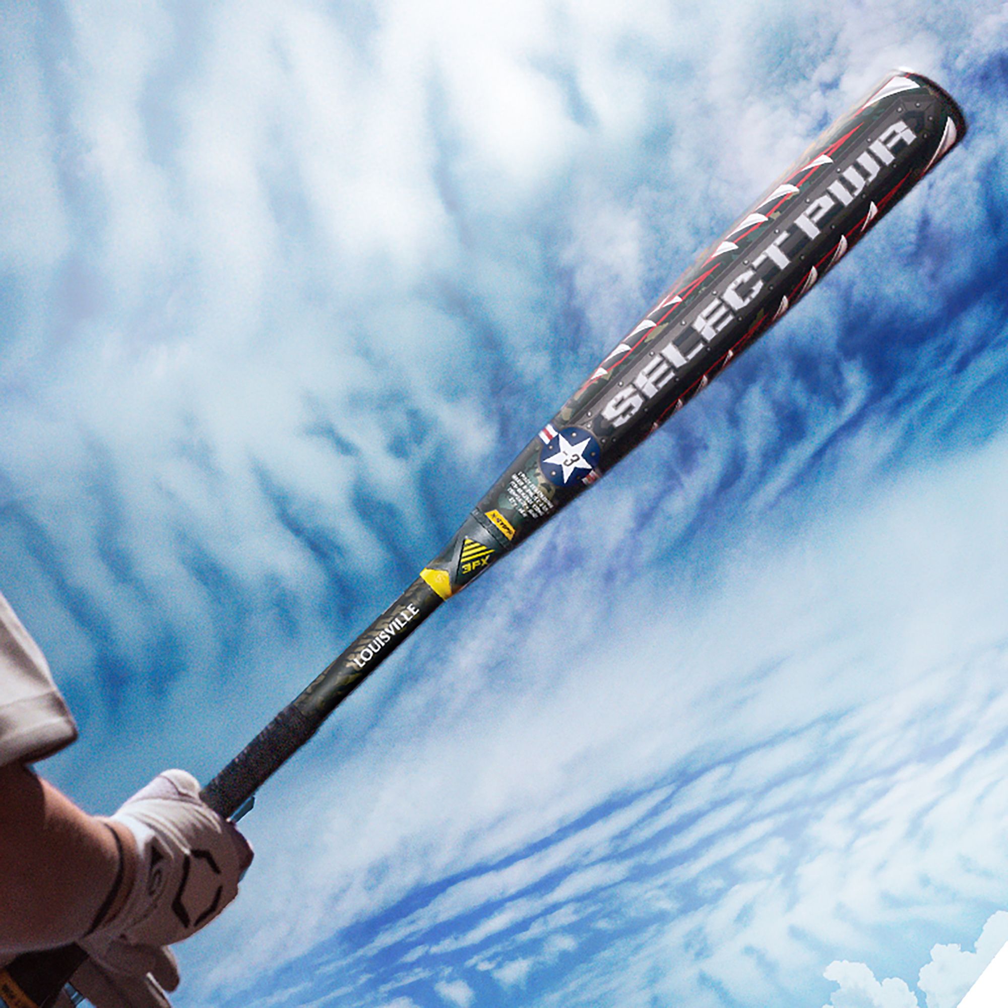 Louisville Slugger Select PWR Tiger Shark Hybrid BBCOR Bat 2026 (-3) product image