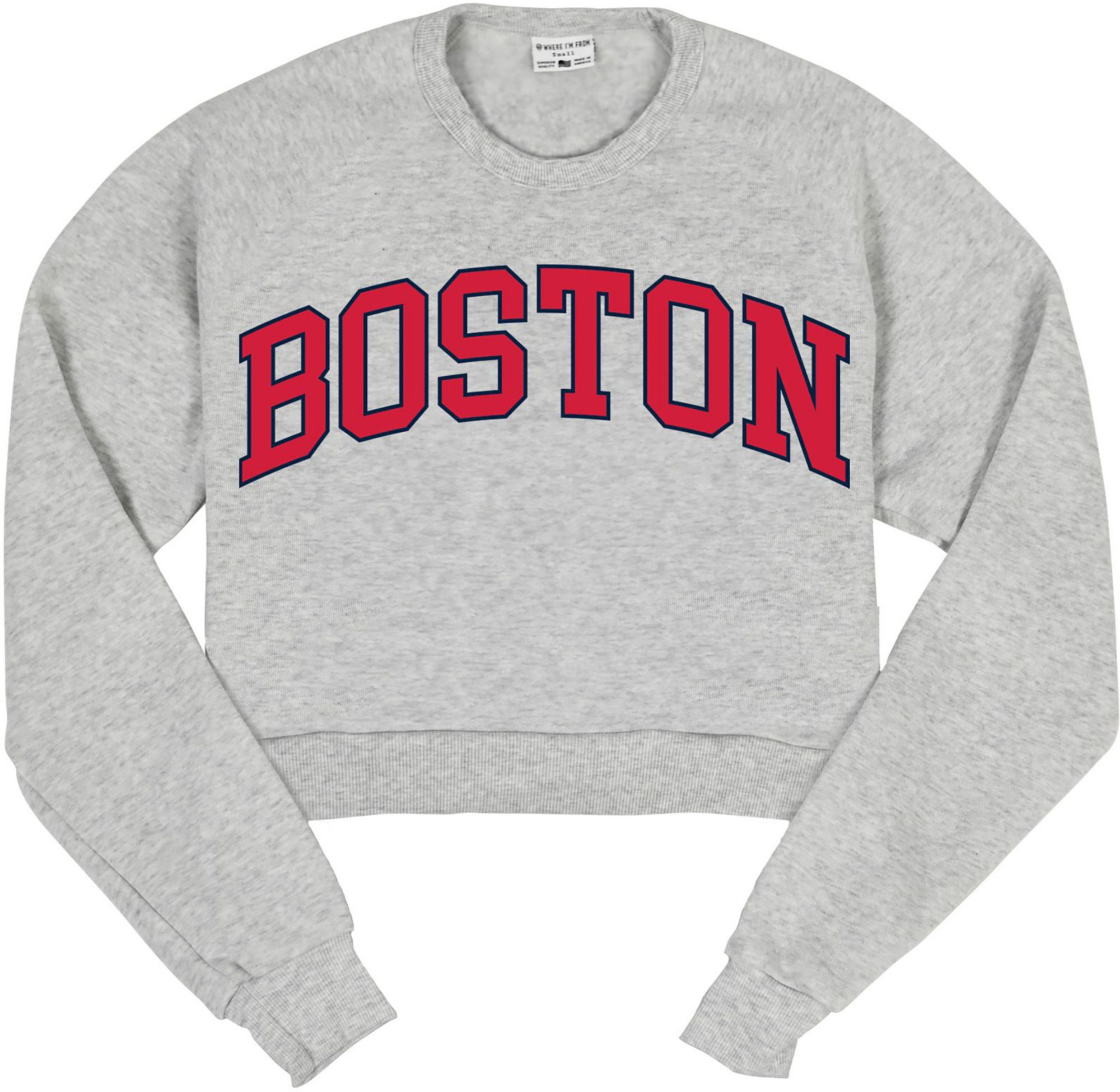 Where I'm From Women's Boston Ash Cropped Crewneck Sweatshirt product image