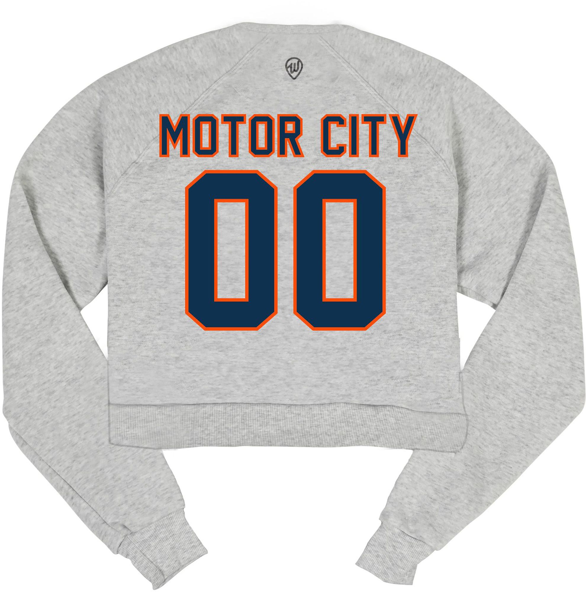 Where I'm From Women's Detroit Ash Cropped Crewneck Sweatshirt product image