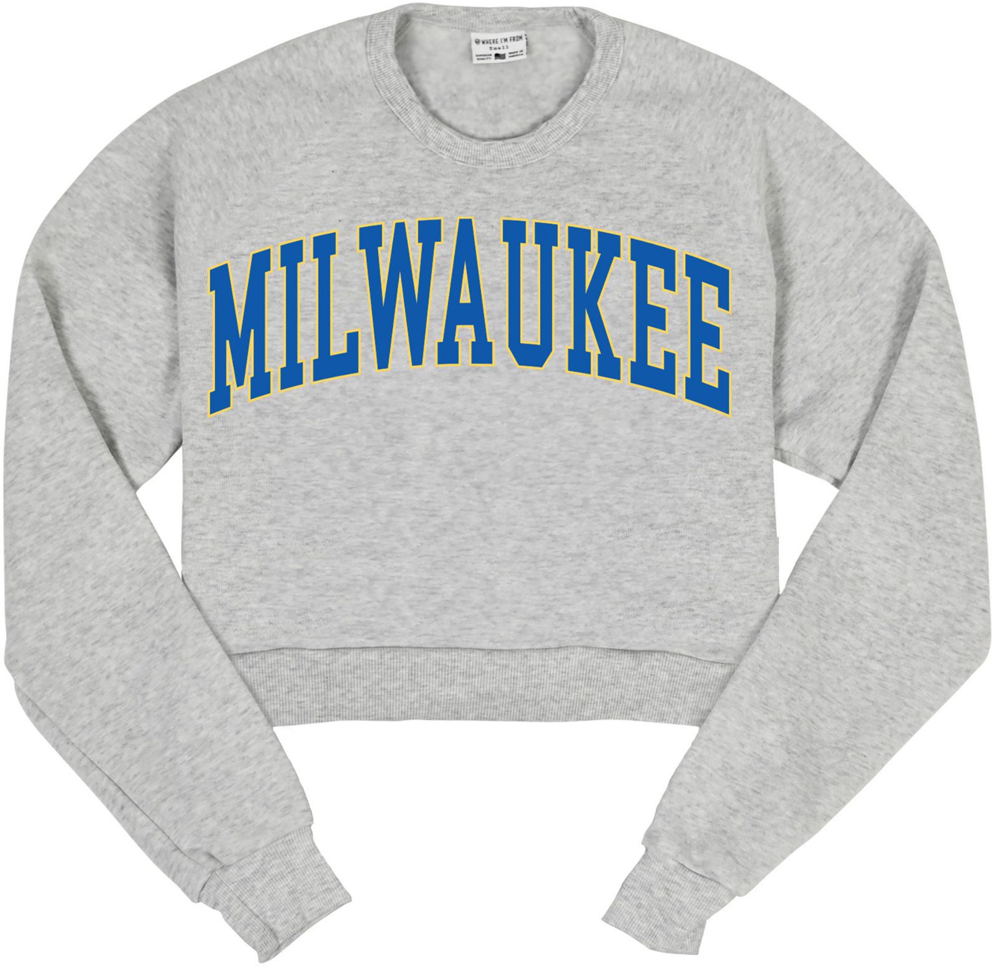 Where I'm From Women's Milwaukee Ash Cropped Crewneck Sweatshirt product image