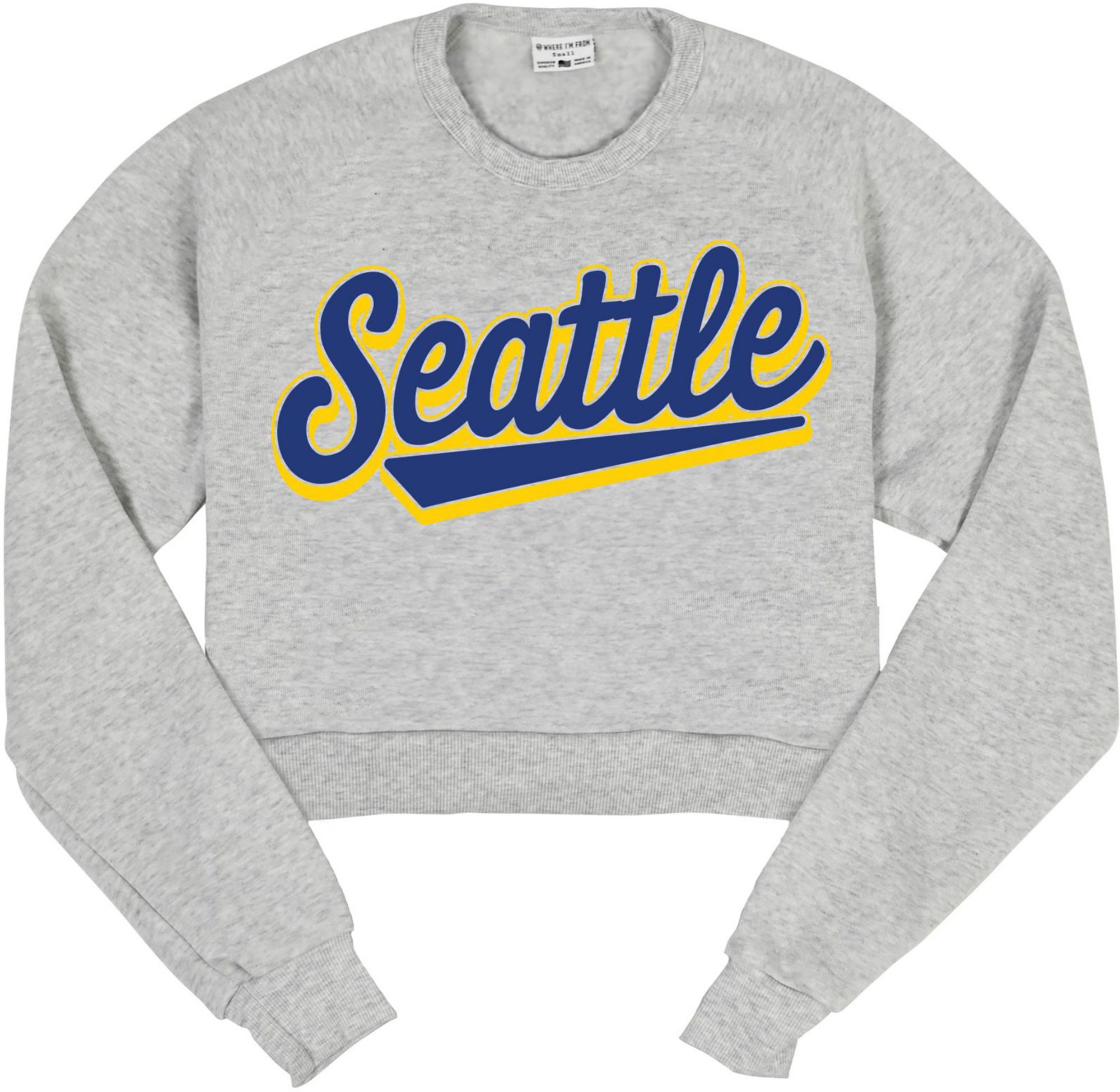 Where I'm From Women's Seattle Ash Cropped Crewneck Sweatshirt product image