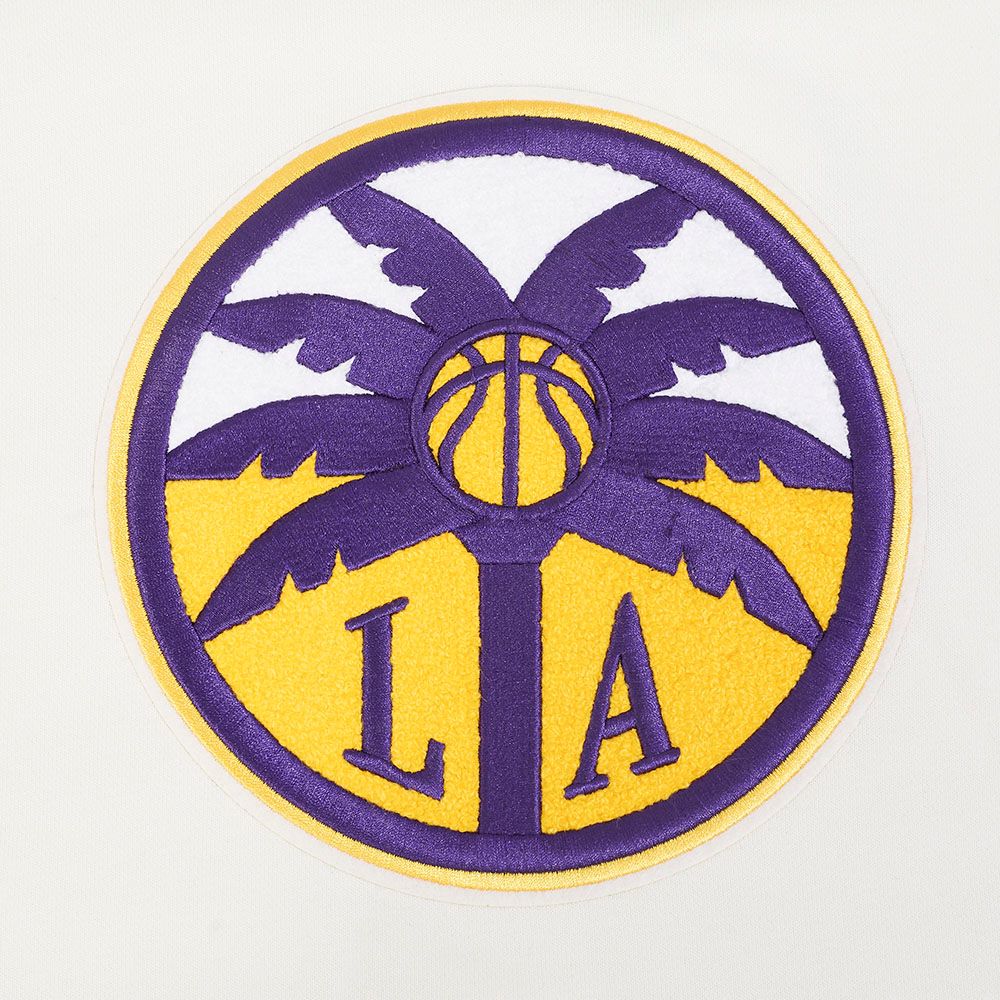 Pro Standard Women's Los Angeles Sparks Off White Retro Classic Cropped Hoodie product image