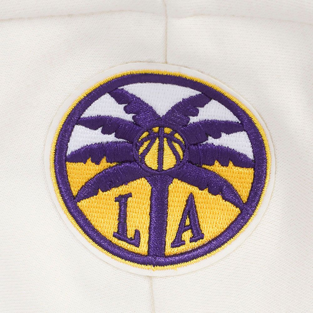 Pro Standard Women's Los Angeles Sparks Off White Retro Classic Cropped Hoodie product image