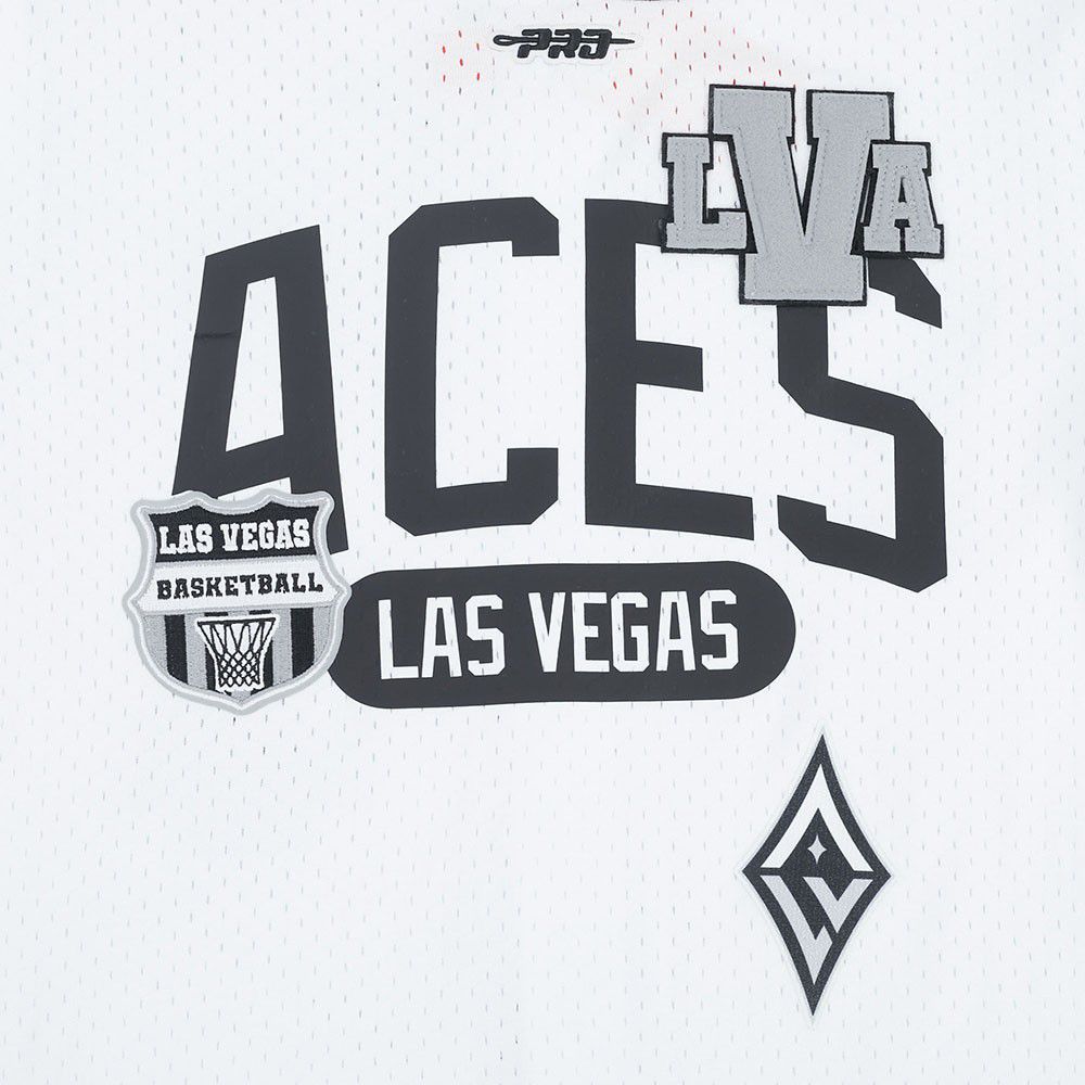 Pro Standard Youth Las Vegas Aces White Letterman Button Down Shirt product image