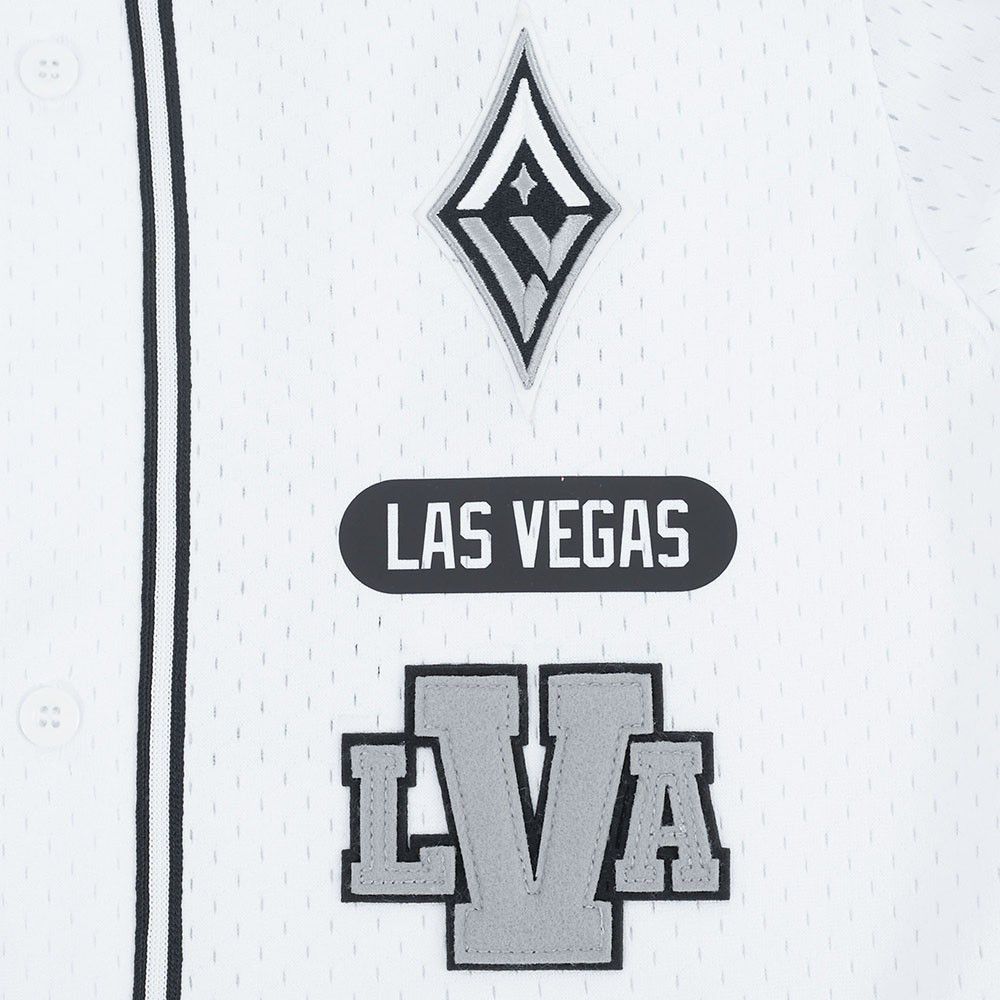 Pro Standard Youth Las Vegas Aces White Letterman Button Down Shirt product image