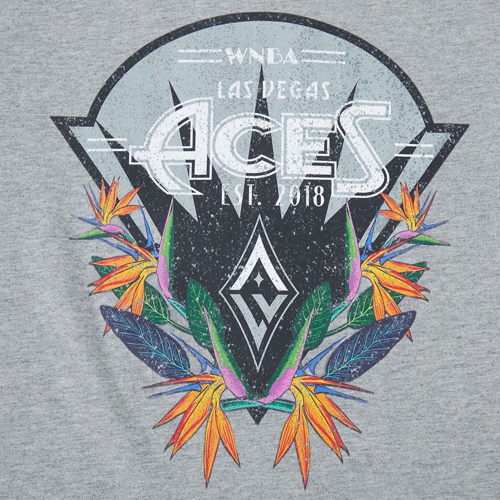 Pro Standard Girls' Las Vegas Aces Heather Grey Paradise Boxy T-Shirt product image