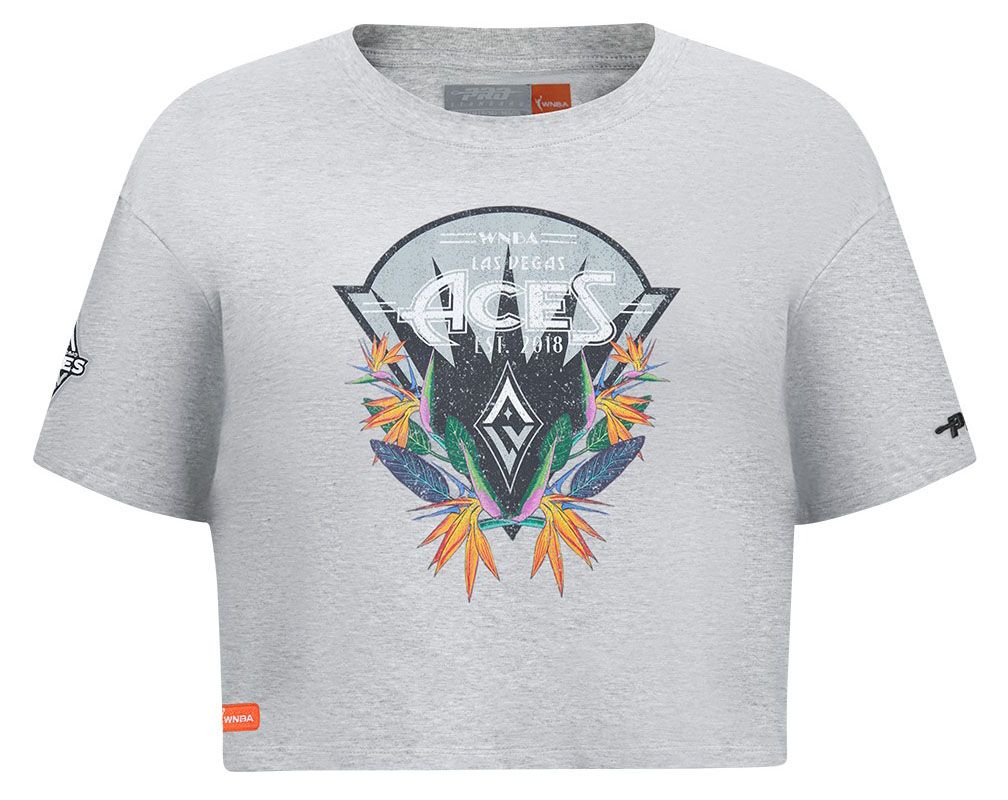Pro Standard Girls' Las Vegas Aces Heather Grey Paradise Boxy T-Shirt product image