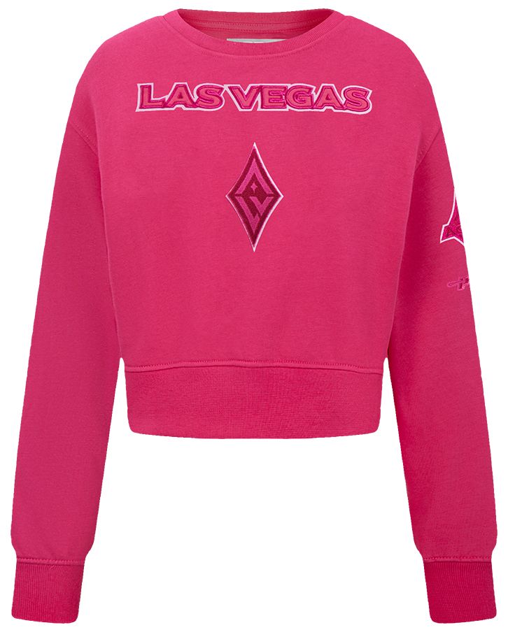 Pro Standard Girls' Las Vegas Aces Triple Pink Crewneck Sweatshirt product image