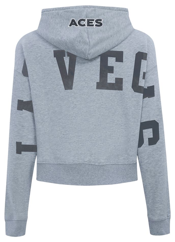 Pro Standard Women's Las Vegas Aces Dark Heather Gray Wingspan Cropped Hoodie product image