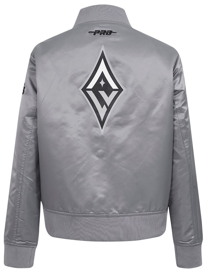 Pro Standard Women's Las Vegas Aces Grey Chenille Satin Jacket product image