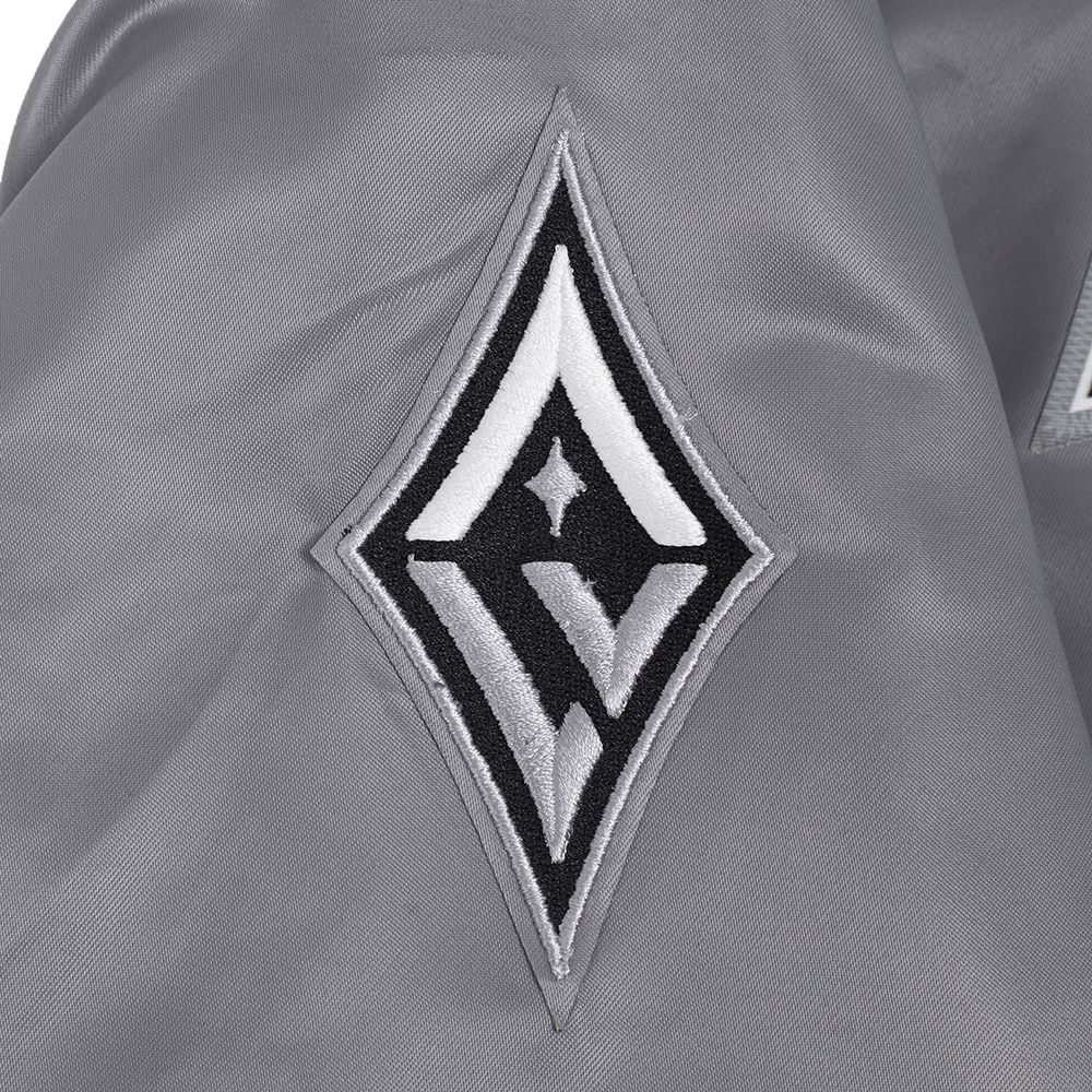 Pro Standard Women's Las Vegas Aces Grey Chenille Satin Jacket product image