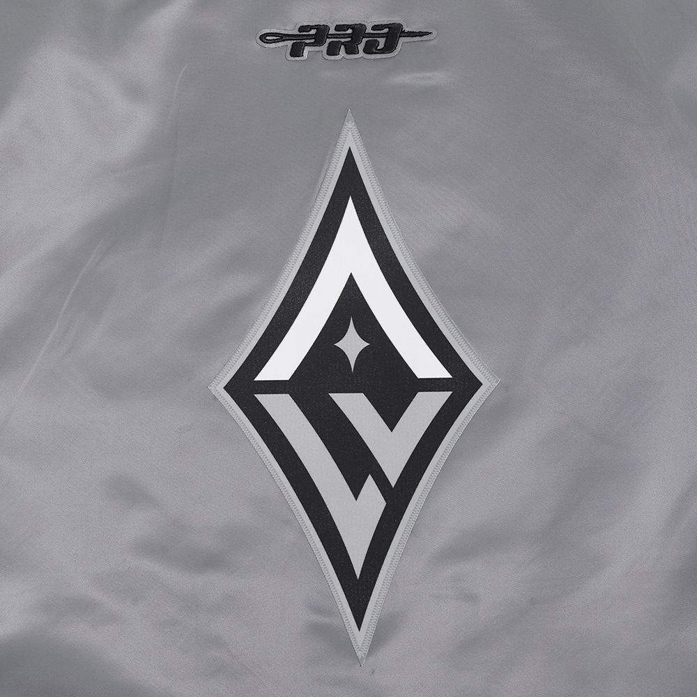 Pro Standard Women's Las Vegas Aces Grey Chenille Satin Jacket product image