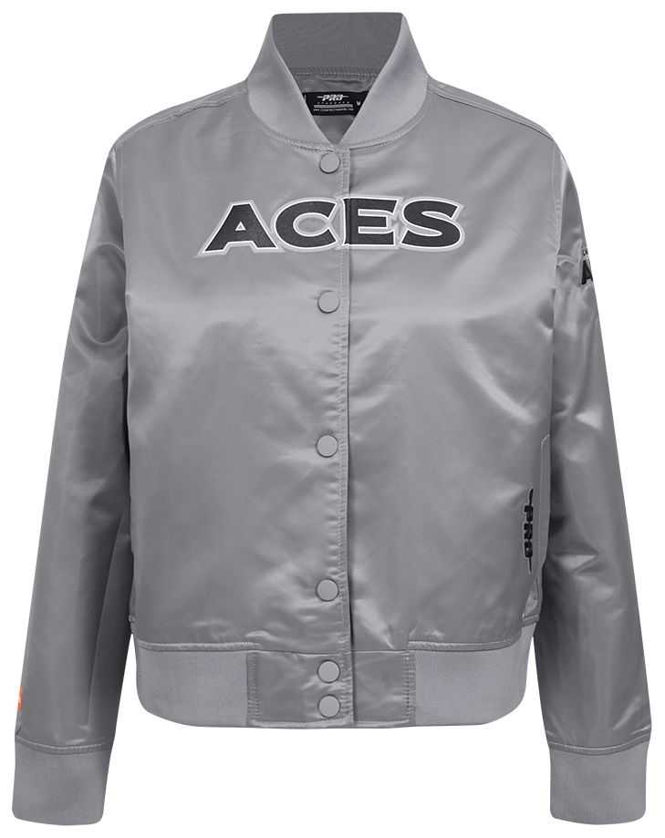 Pro Standard Women's Las Vegas Aces Grey Chenille Satin Jacket product image