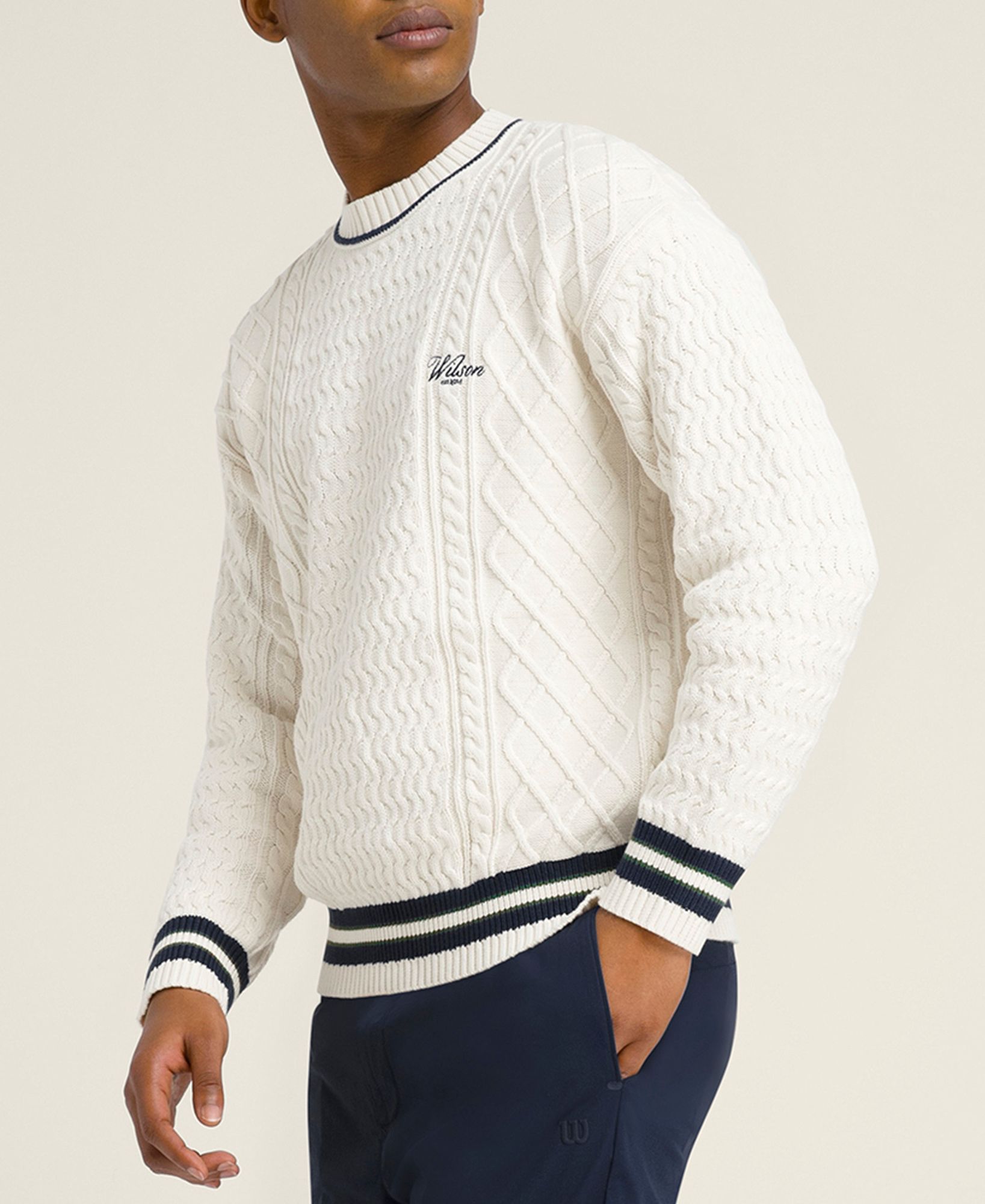 Wilson Men's Heritage Cable Knit Tennis Sweater product image