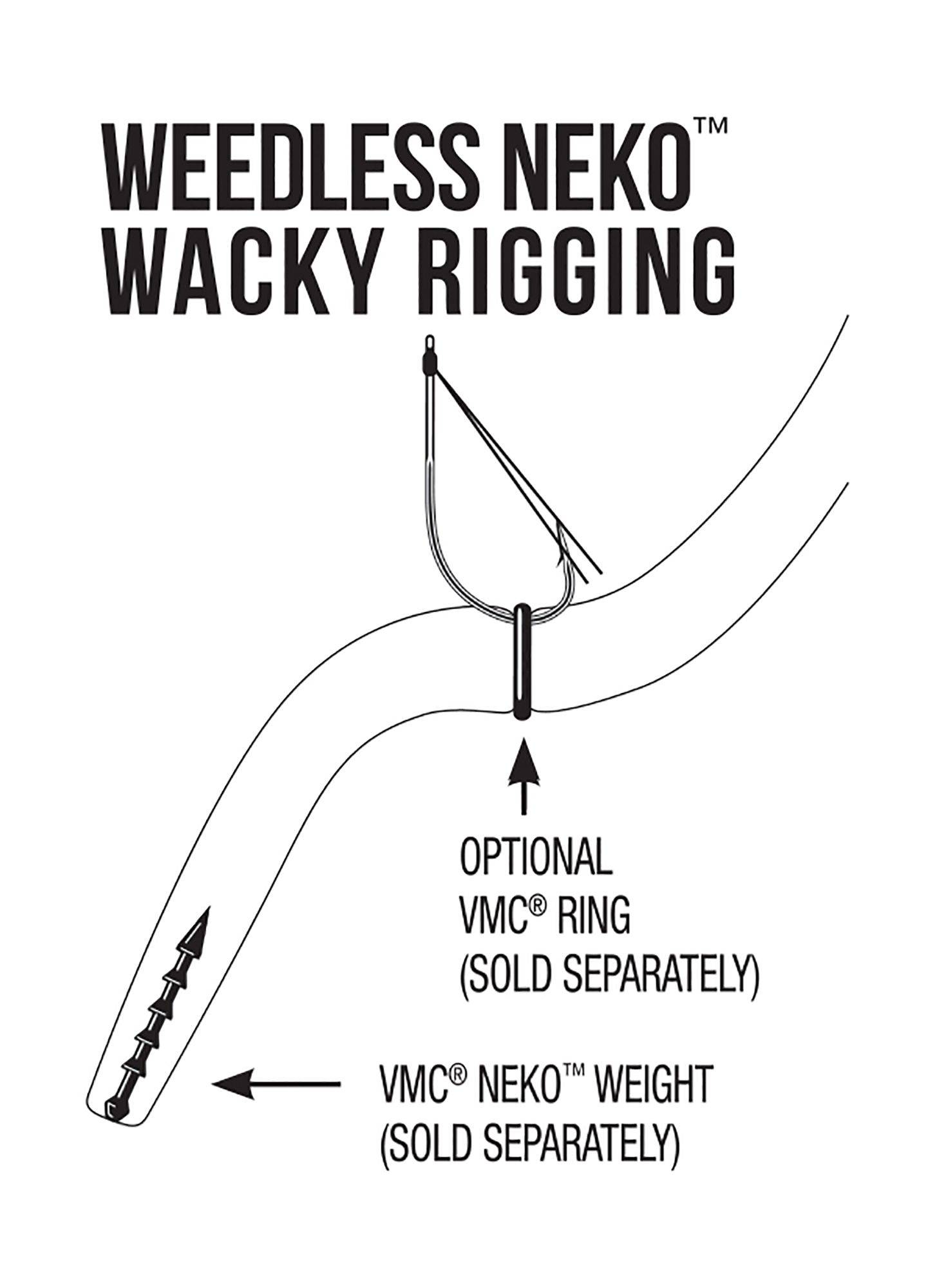 VMC Weedless Neko Fish Hooks product image