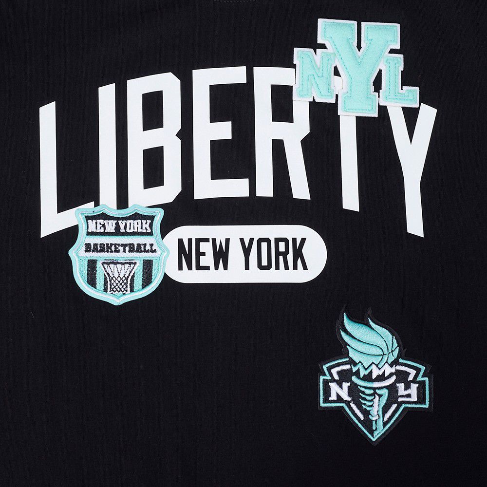 Pro Standard Youth New York Liberty Black Letterman T-Shirt product image