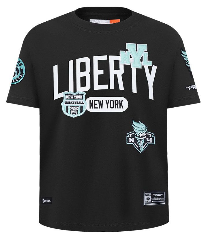 Pro Standard Youth New York Liberty Black Letterman T-Shirt product image
