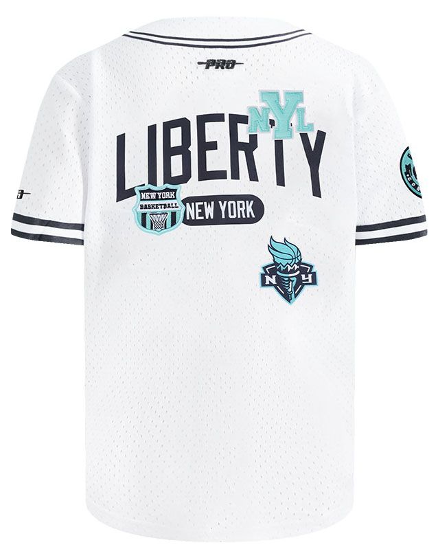 Pro Standard Youth New York Liberty White Letterman Button Down Shirt product image