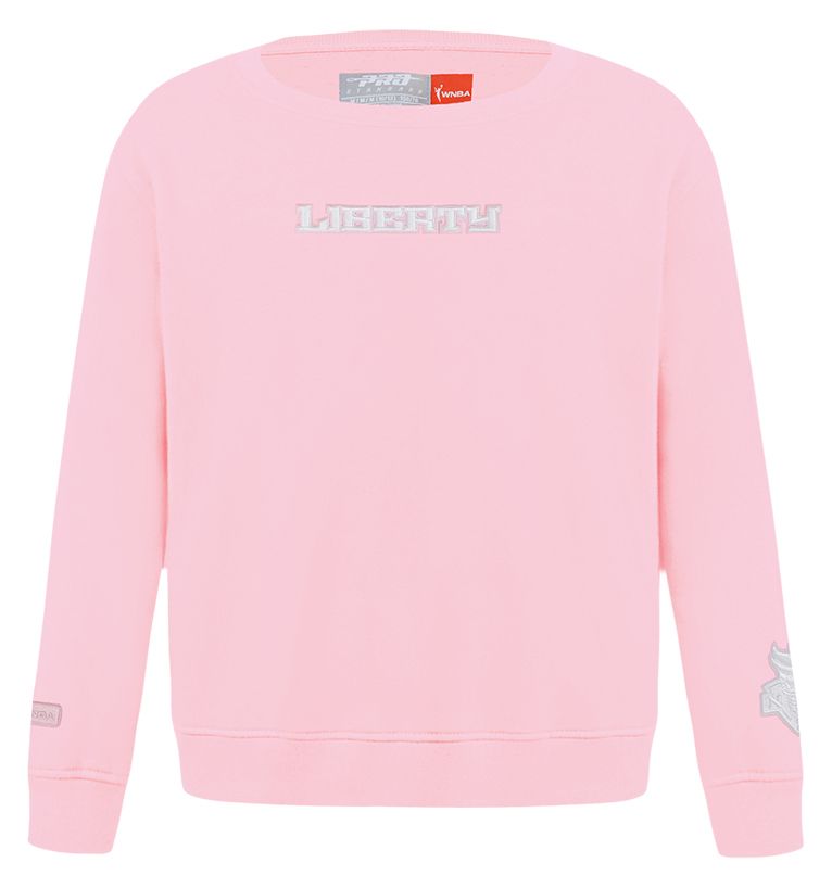 Pro Standard Girls' New York Liberty Pink Wingspan Crewneck Sweatshirt product image