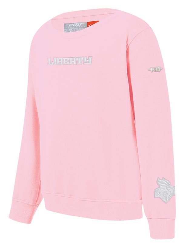Pro Standard Girls' New York Liberty Pink Wingspan Crewneck Sweatshirt product image